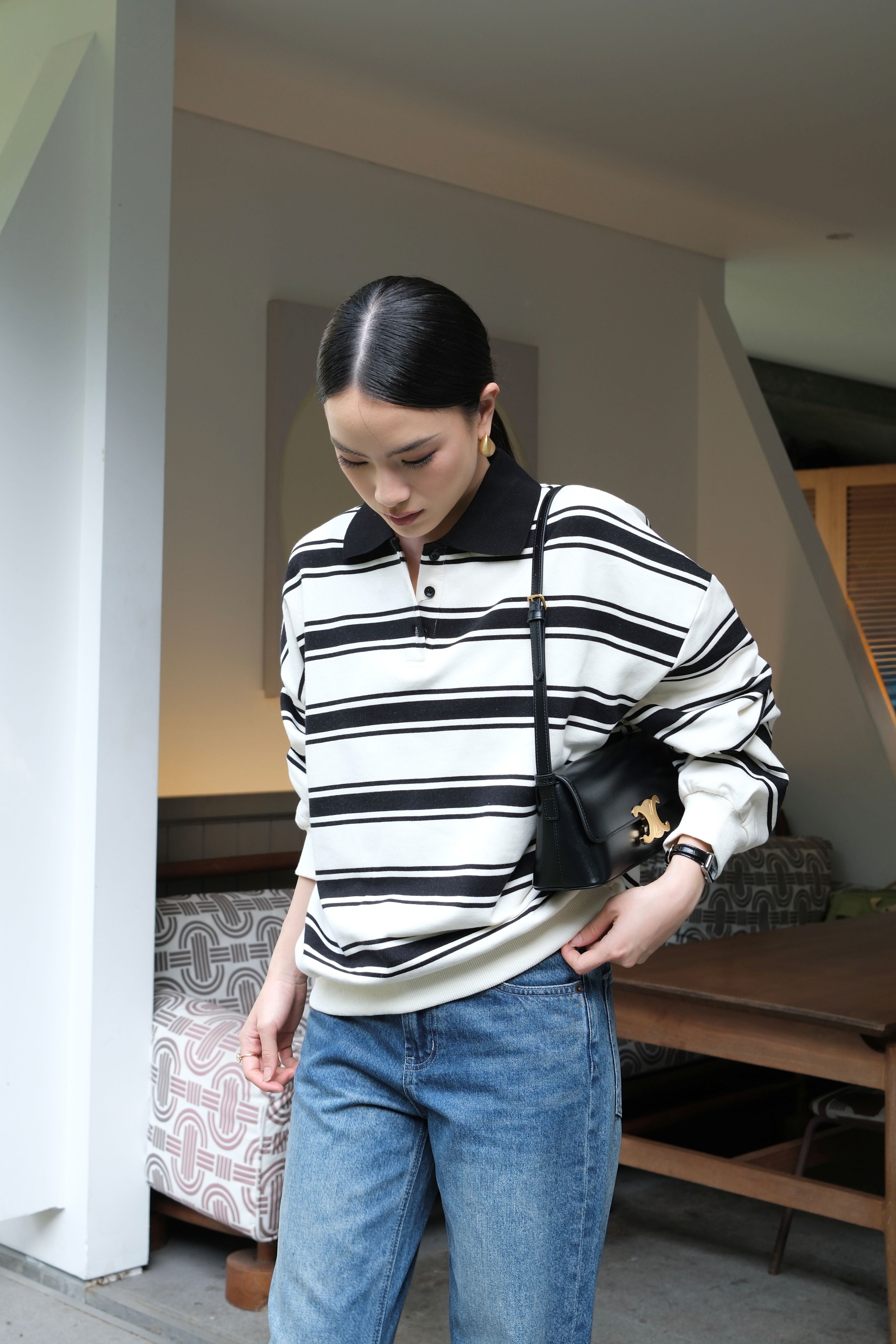 Marc Polo Sweater - Sweater Rajut Kerah Wanita Gaya Preppy & Old Money