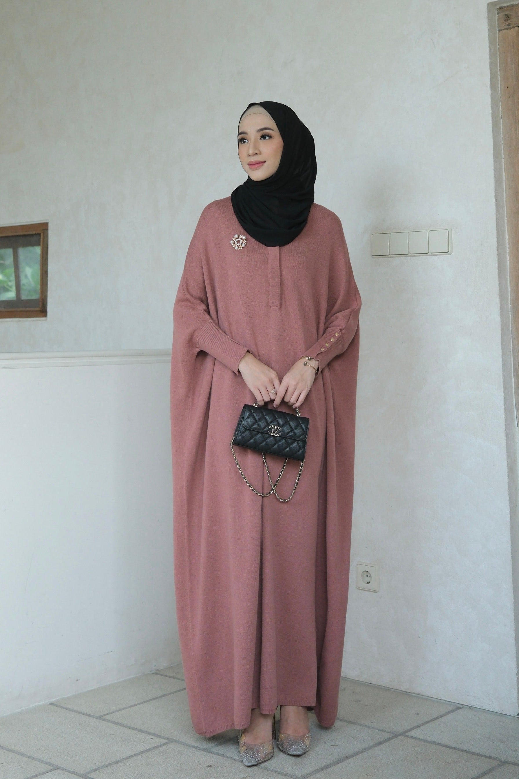 Busui Batwing Dress - Dress Model Batwing Bahan Knit Busui