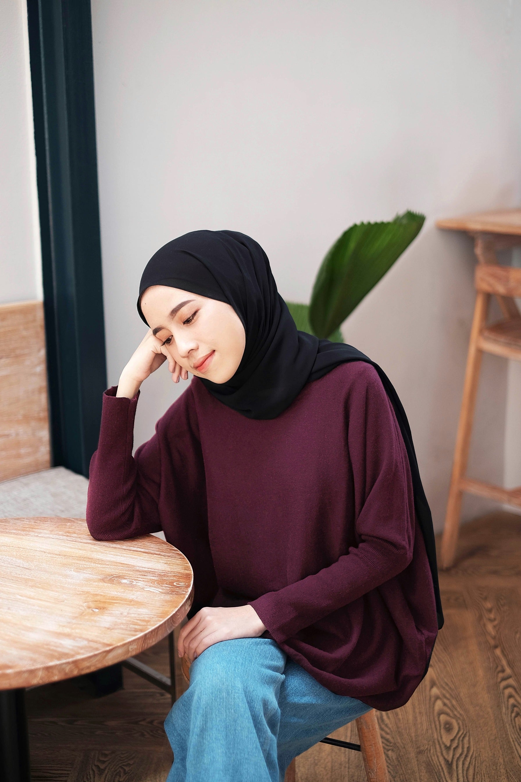 Batwing Sweater - Sweater Batwing Wanita Modest Dan Kasual