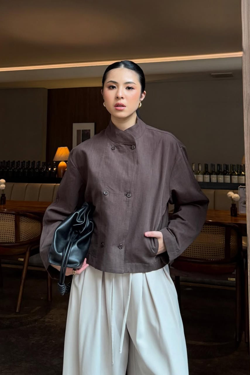 Boya Coats Jakcet - Atasan Wanita Stylish Bahan Cotton Linen HQ
