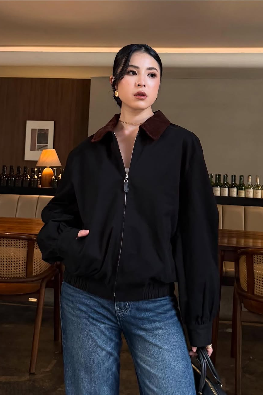 Loe Jacket - Atasan Wanita Berkerah Trendy Bahan Cotton Drill