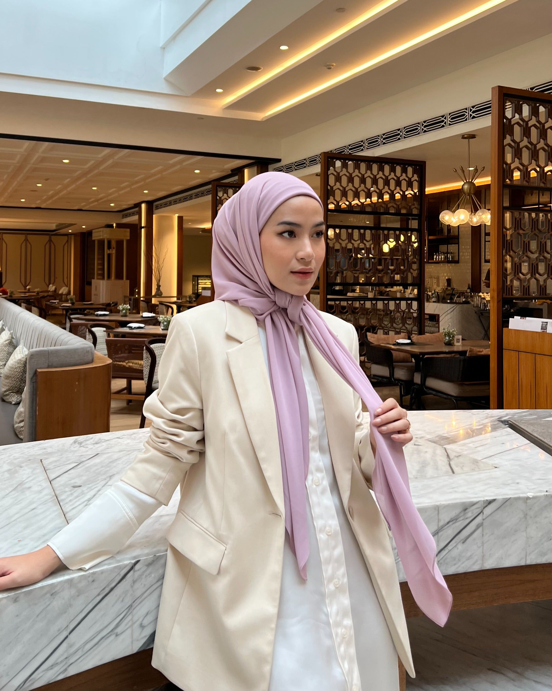 Mega Inner Square - Hijab Segi Empat Instan Polos