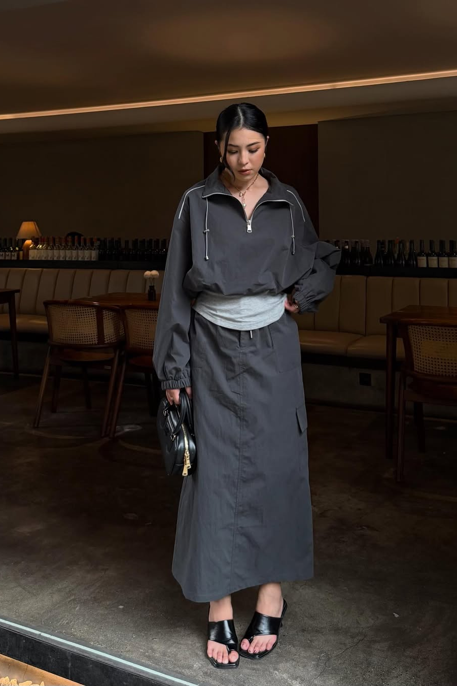 Mimi Set - Atasan Bawahan Wanita Stylish Bahan Parasut