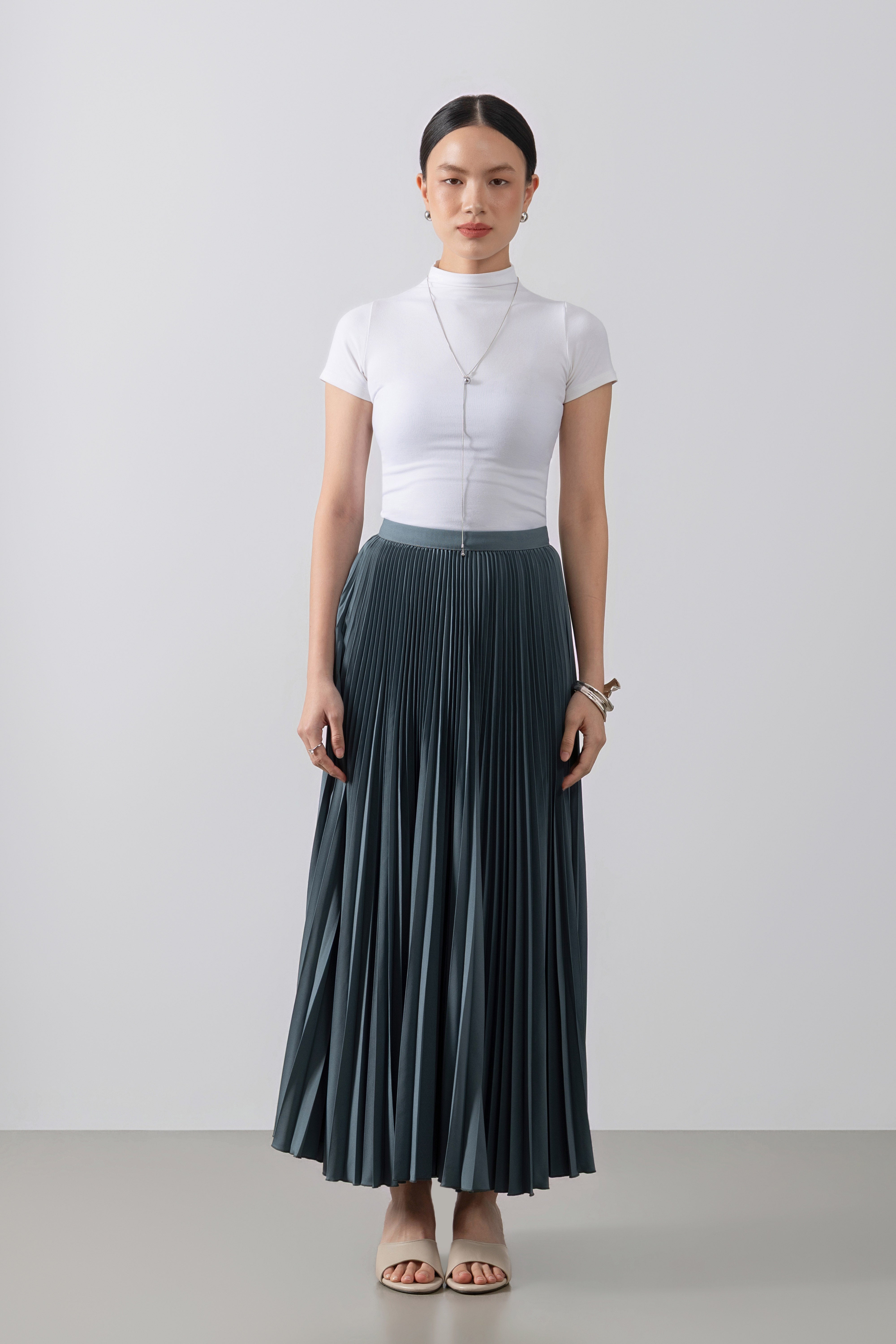 Atala Basic Skirt - Rok Plisket Maxi Polos