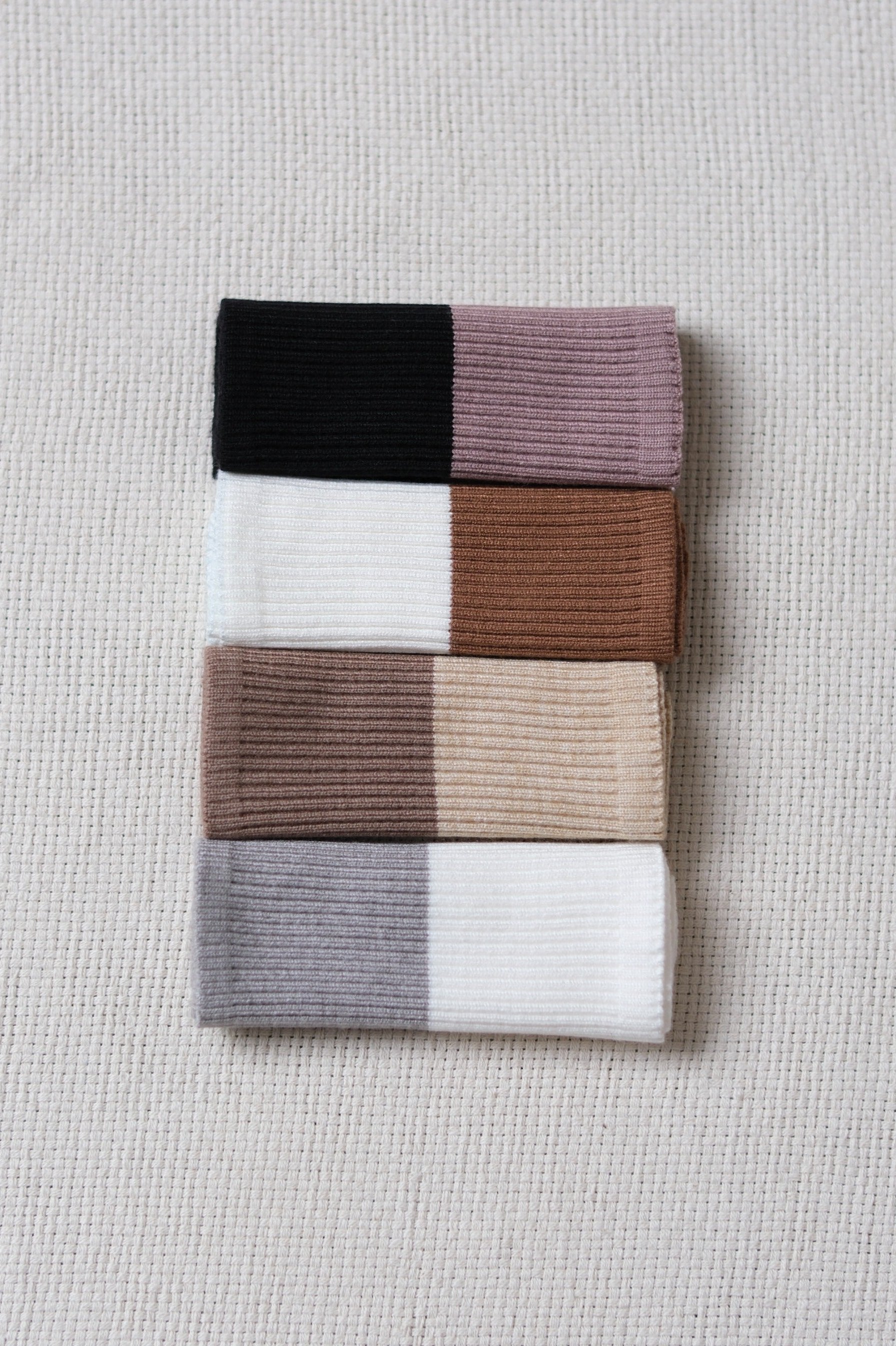 Bandana Rajut - Bandana Bahan Knit Wanita Dua Warna