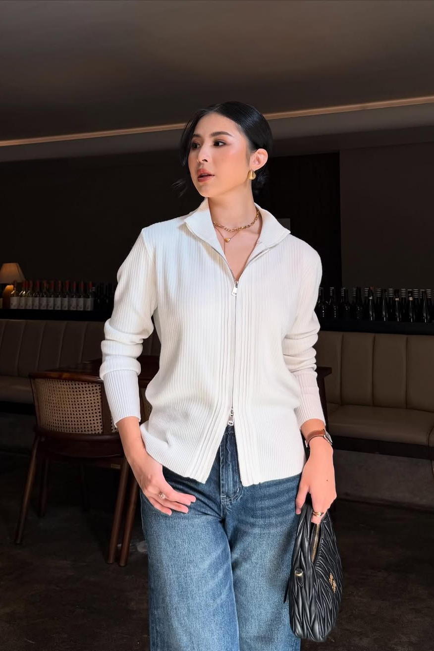 Mosi Jacket Cardy - Cardigan Zipper Wanita Bahan Soft Knit Premium