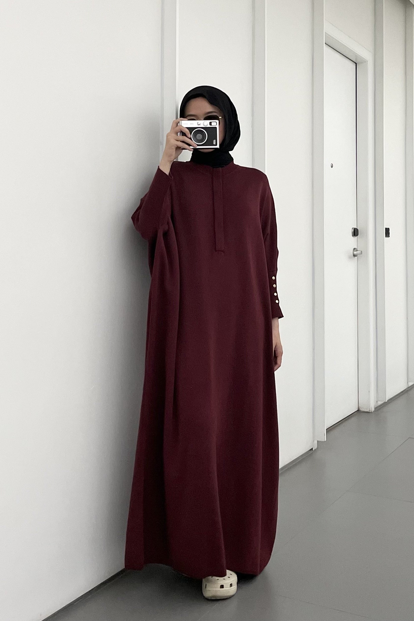 Busui Batwing Dress - Dress Model Batwing Bahan Knit Busui