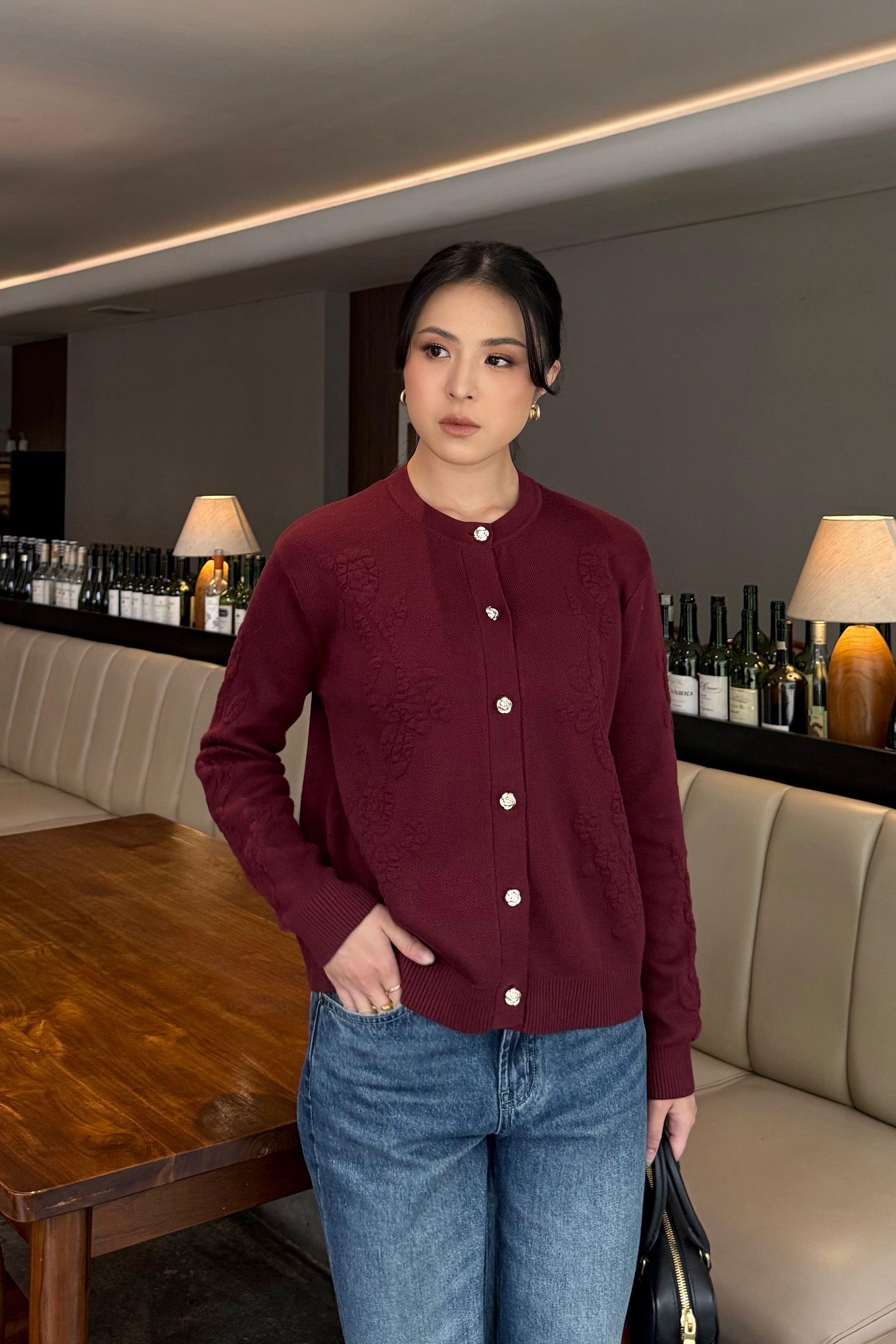 Dara Cardy - Cardigan Wanita Stylish Timeless Bahan Cotton Knit