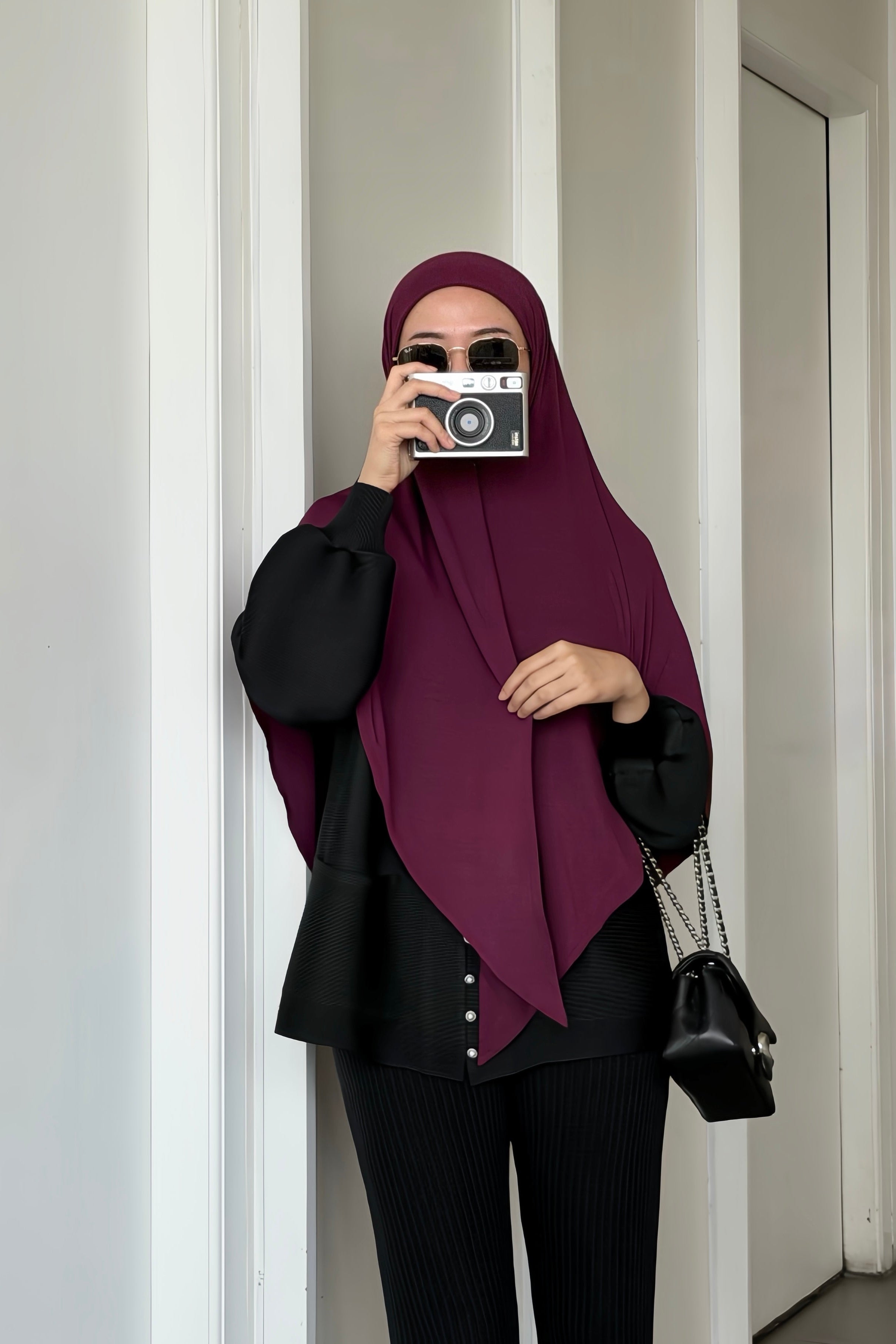 GG Khiban - Khimar Instan Premium Bahan Flowy Model Simpel Elegan