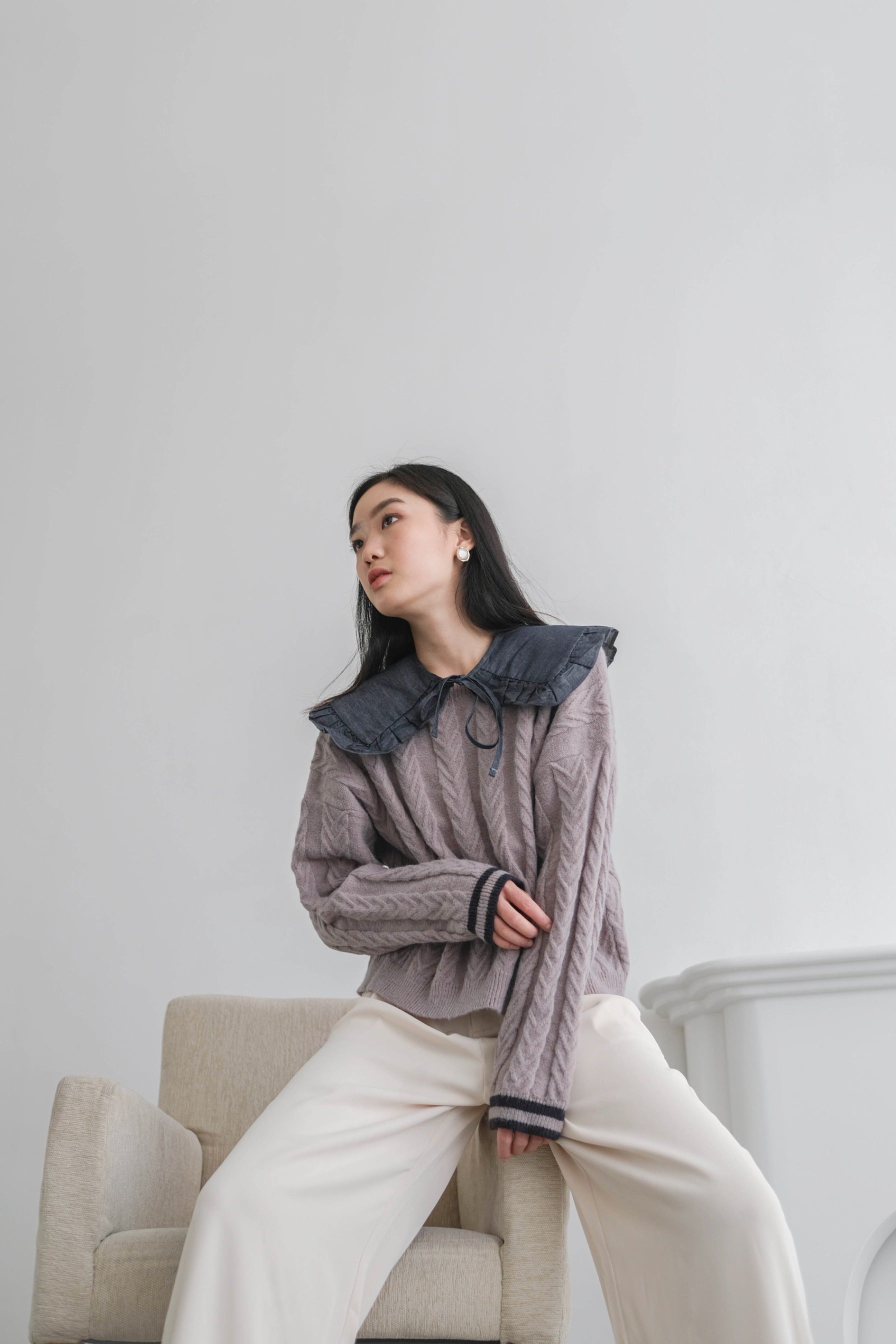 Masae Sweater - Atasan Sweater Wanita Bahan Wool Knit