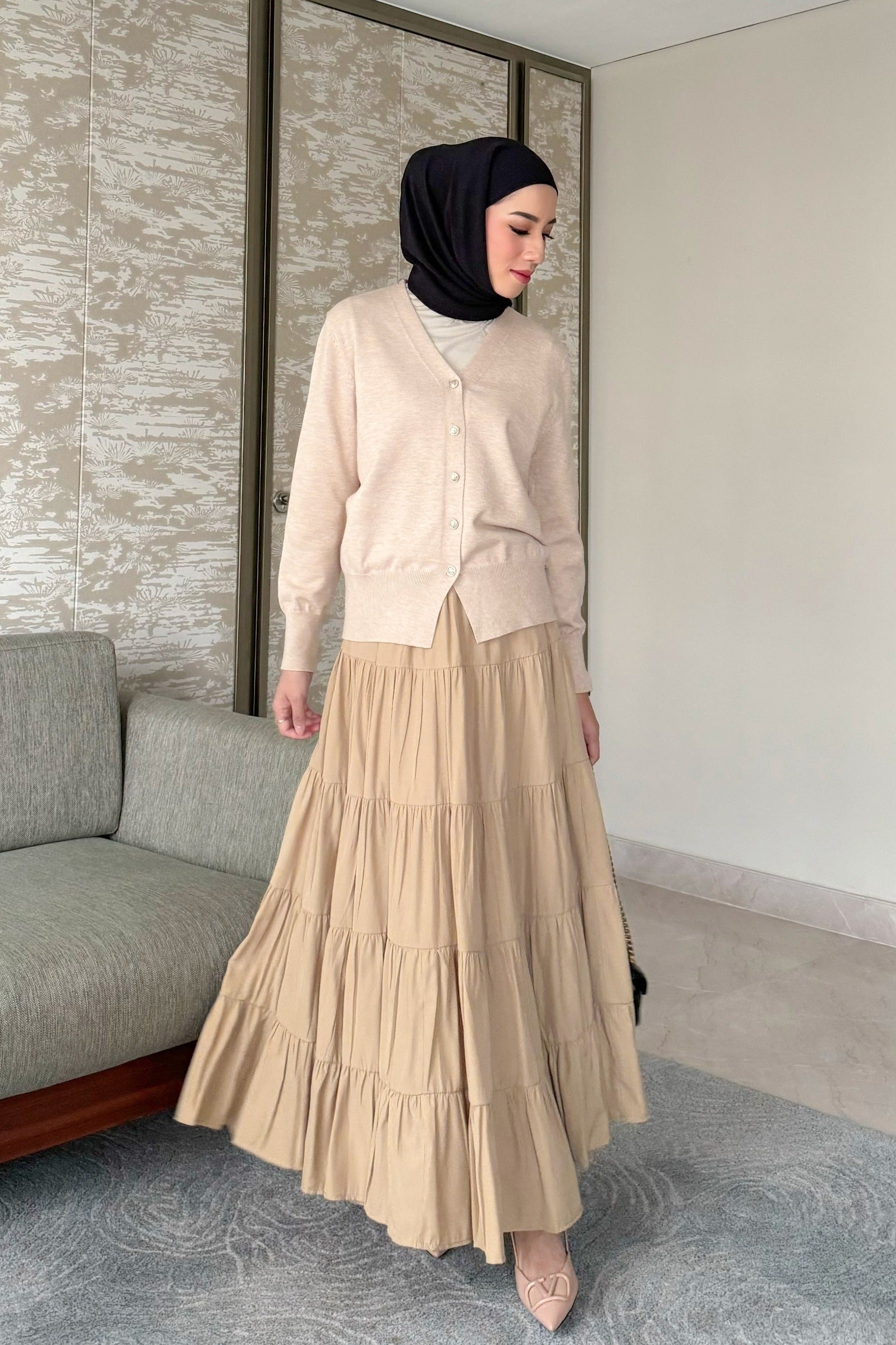 Amara Skirt - Rok Rempel Panjang Wanita Full Furing