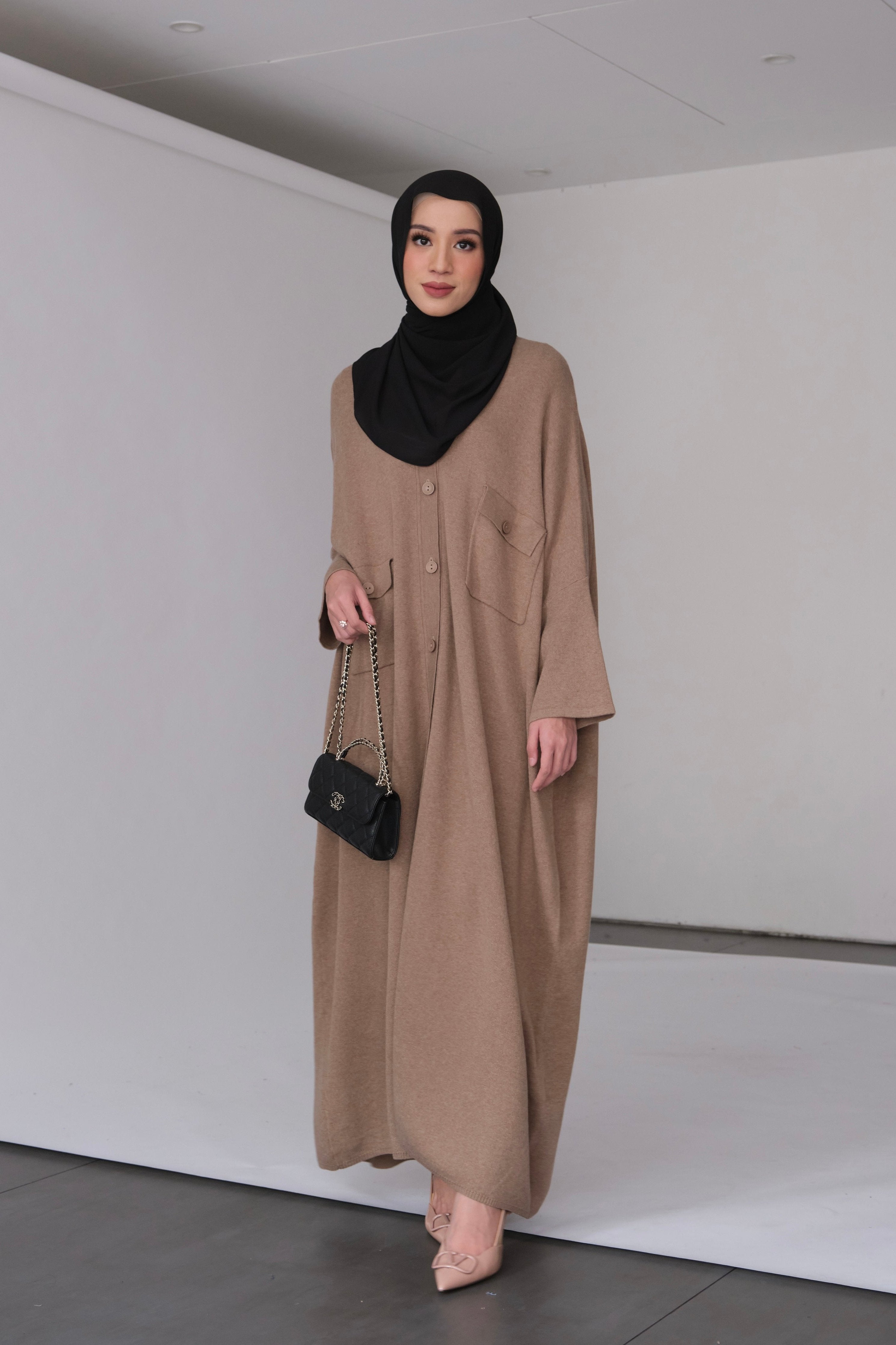 Pocket Dress - Mocca - Dress Pocket Oversized