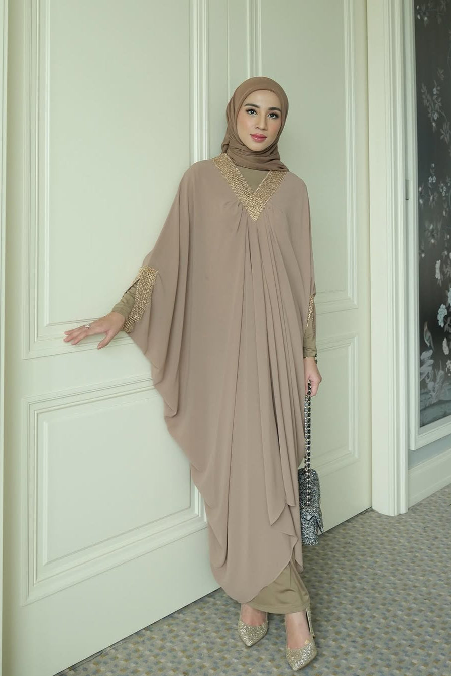 Ameera Kaftan - Kaftan Ramadhan Hari Raya Lengan Batwing