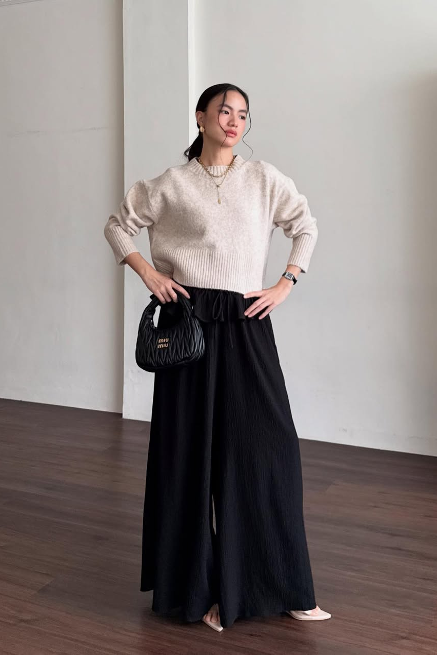 Nari Ruffle Cullote - Cullote Wanita Bahan Crinkle