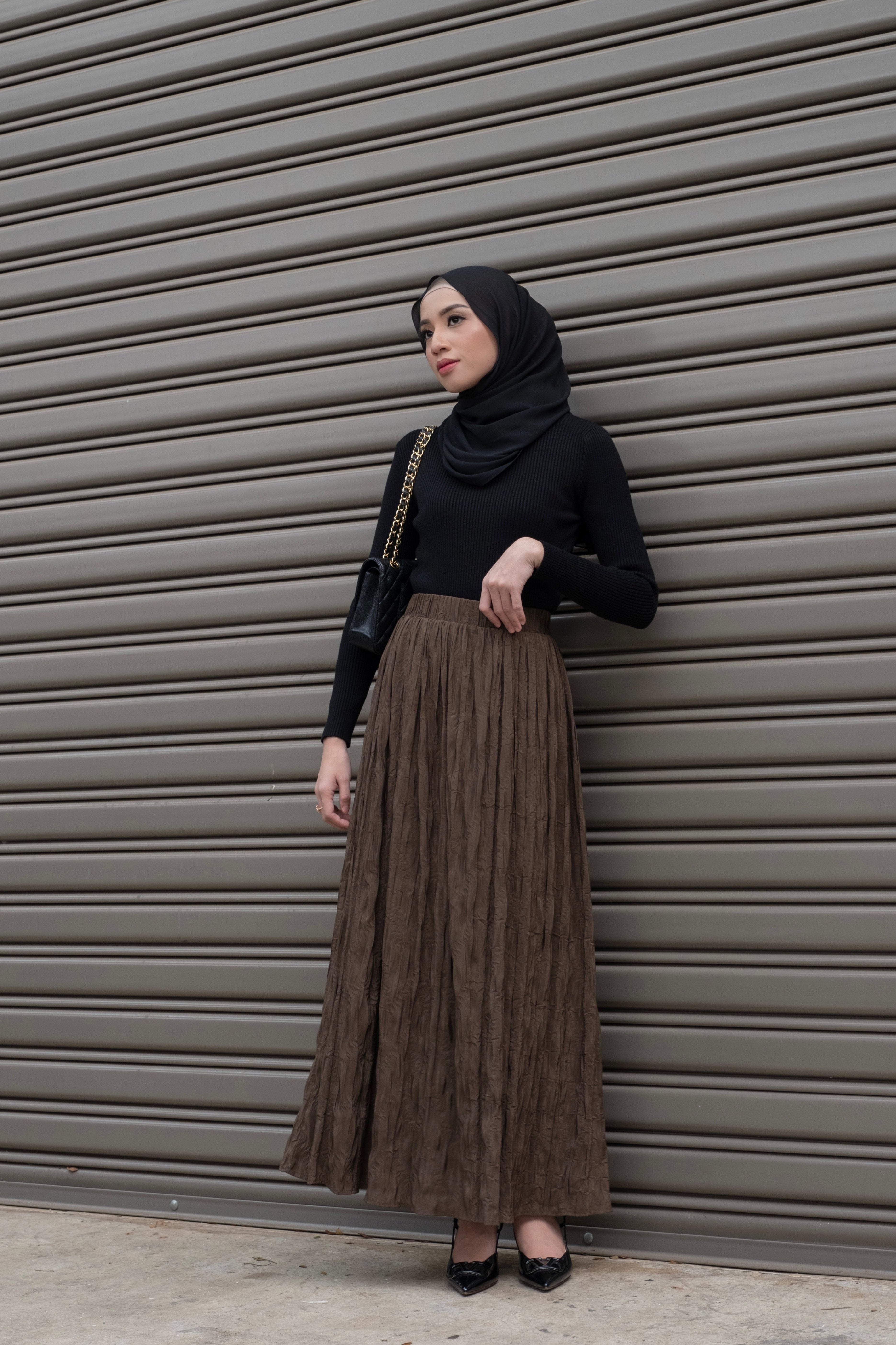 Noor Skirt - Rok Panjang Flowy Wanita Bahan Crepe Premium