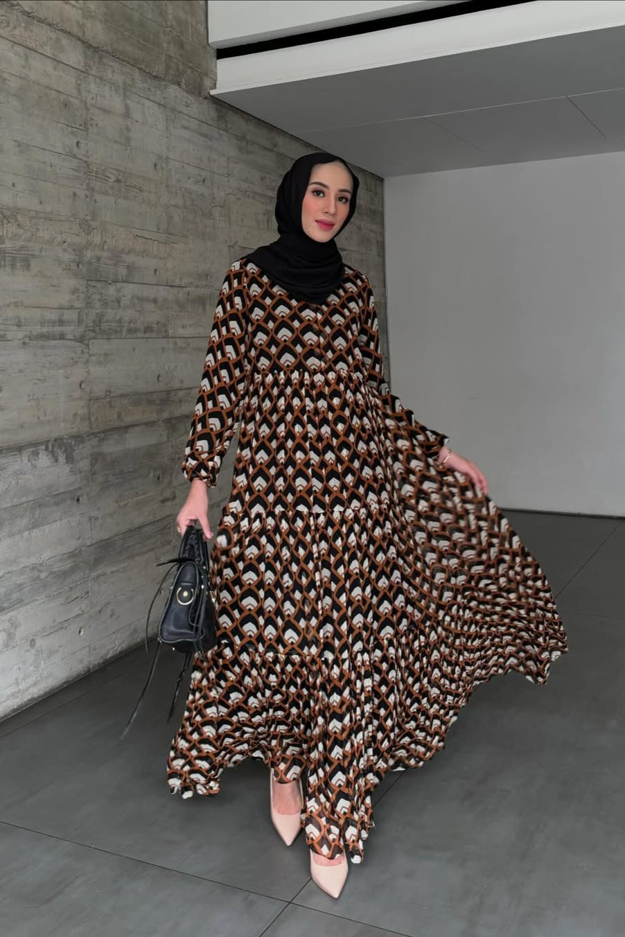 Amara Dress Special Edition - Pixel Kode B - Maxi Dress Motif