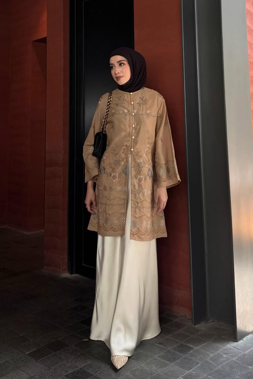 Rayana Tunic Series - Long Tunik Wanita Elegan Dan Mewah Bahan Cotton Spesial Hari Raya