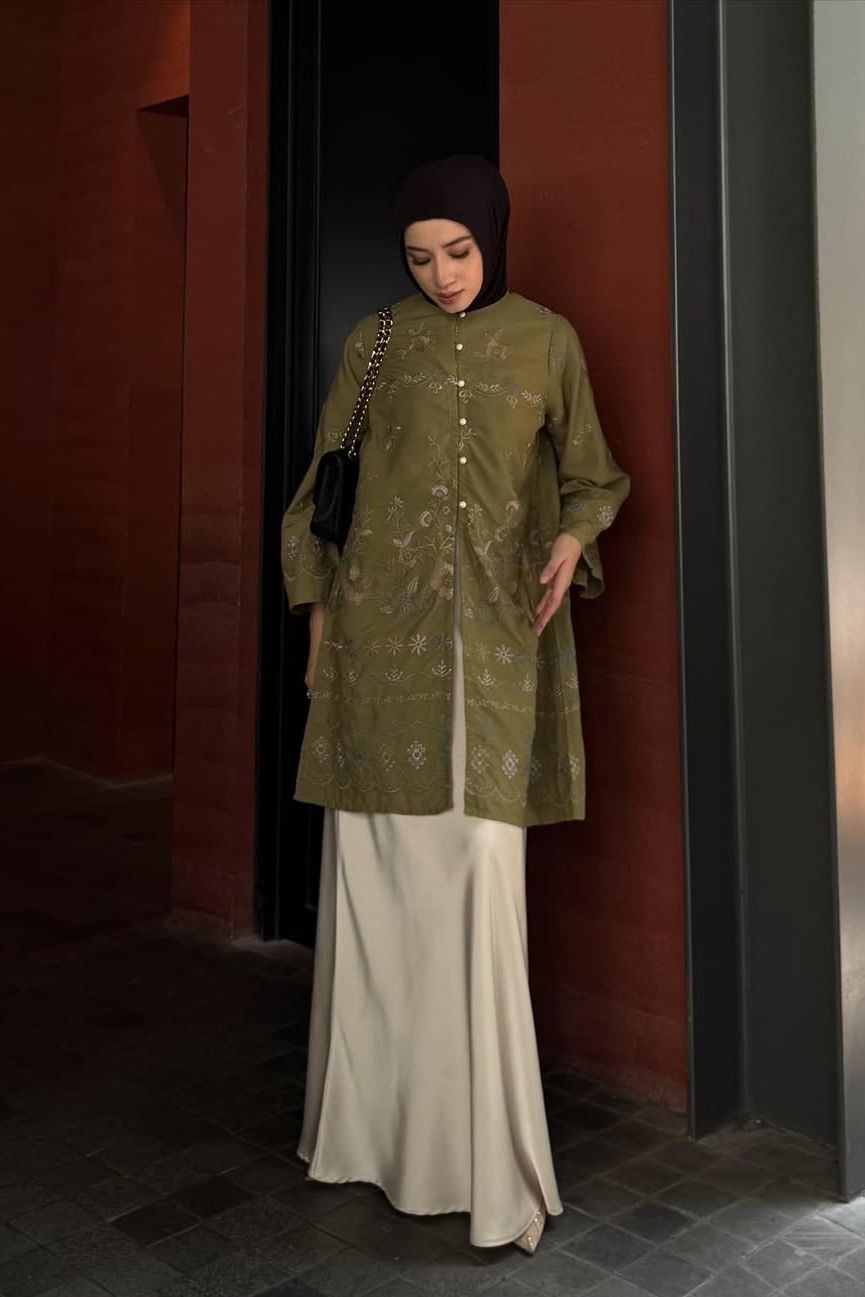 Rayana Tunic Series - Long Tunik Wanita Elegan Dan Mewah Bahan Cotton Spesial Hari Raya