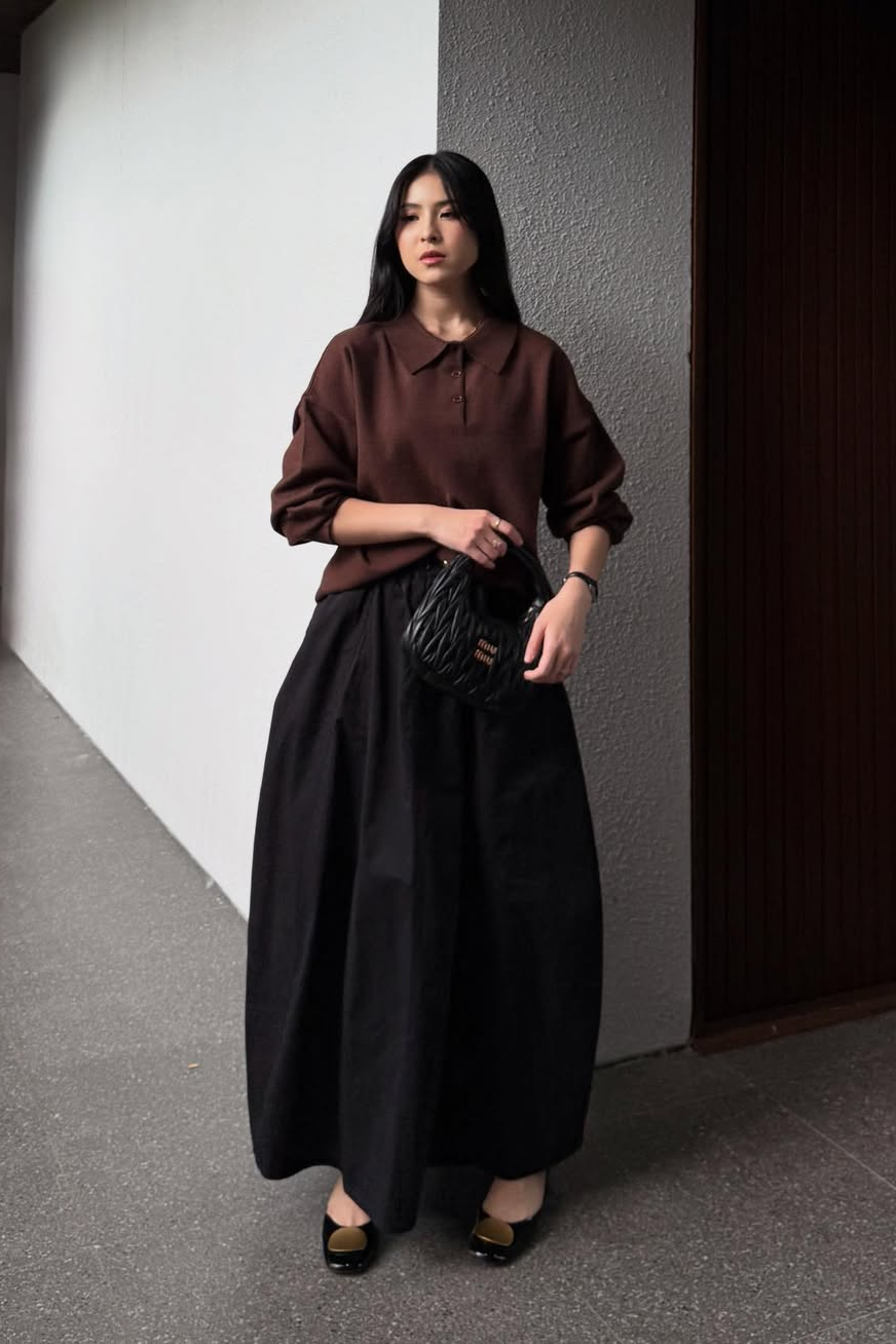 Rown Skirt - Bawahan Wanita Unique Bahan Cotton HQ