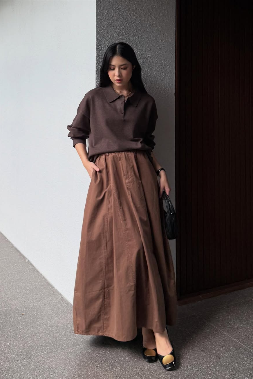 Rown Skirt - Bawahan Wanita Unique Bahan Cotton HQ
