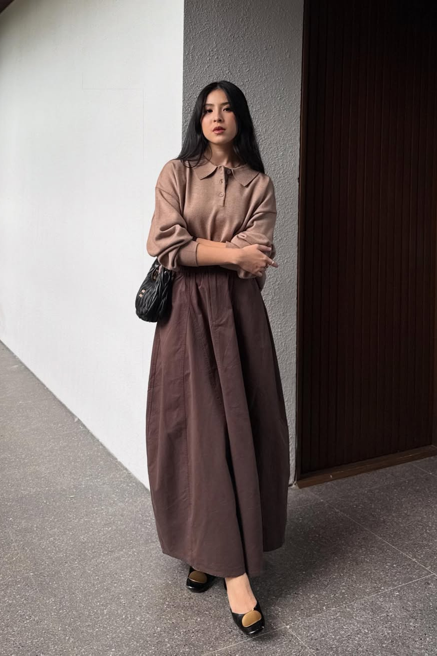 Rown Skirt - Bawahan Wanita Unique Bahan Cotton HQ
