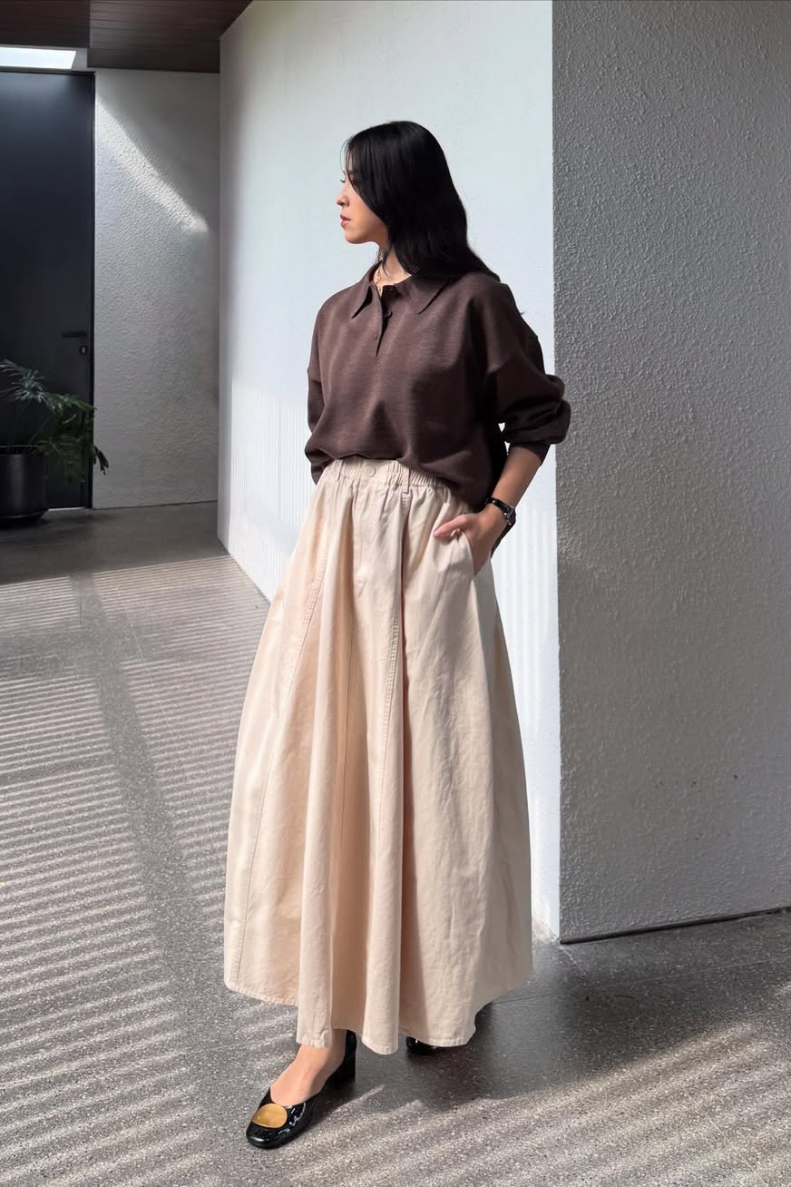 Rown Skirt - Bawahan Wanita Unique Bahan Cotton HQ