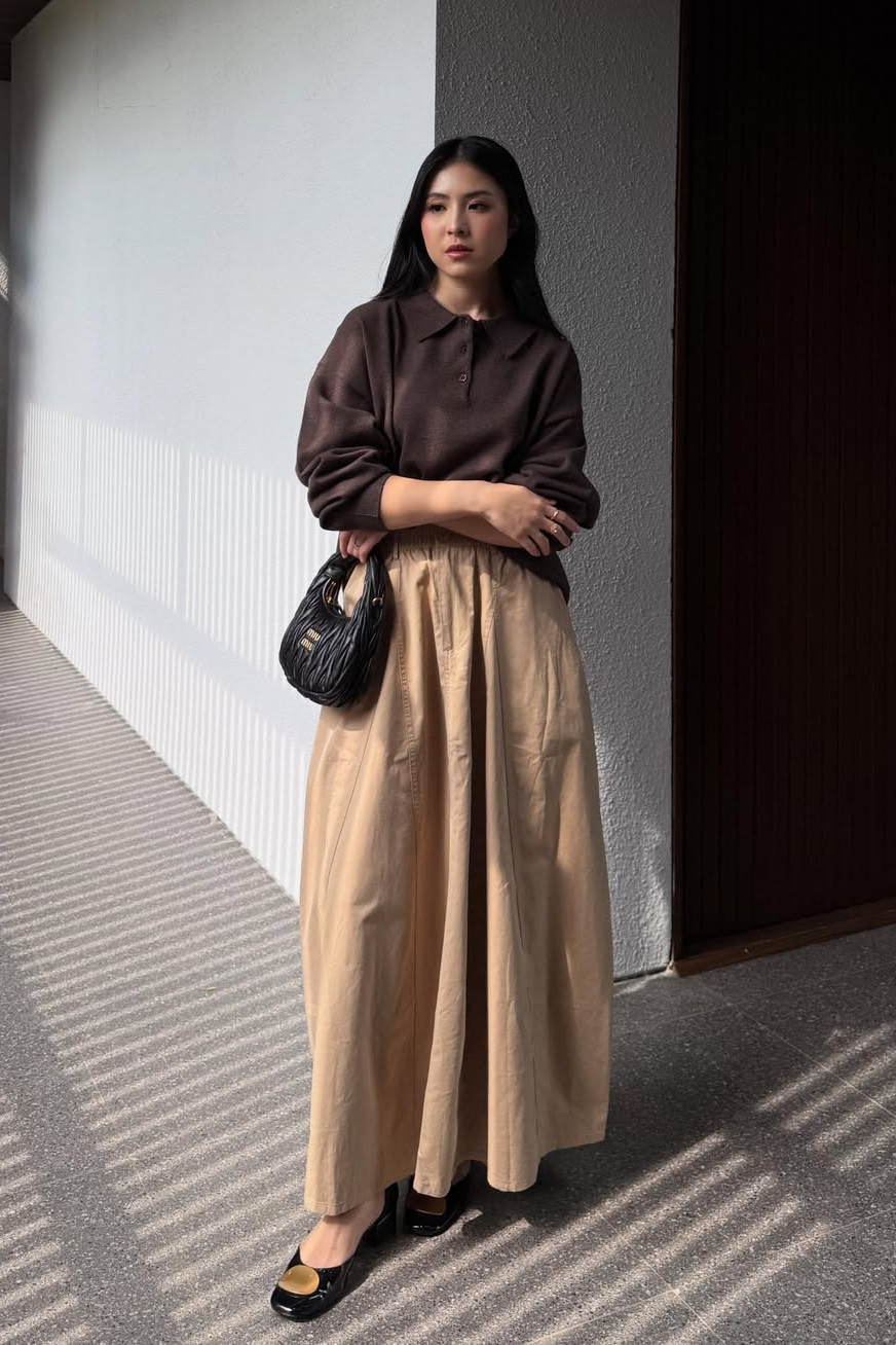Rown Skirt - Bawahan Wanita Unique Bahan Cotton HQ