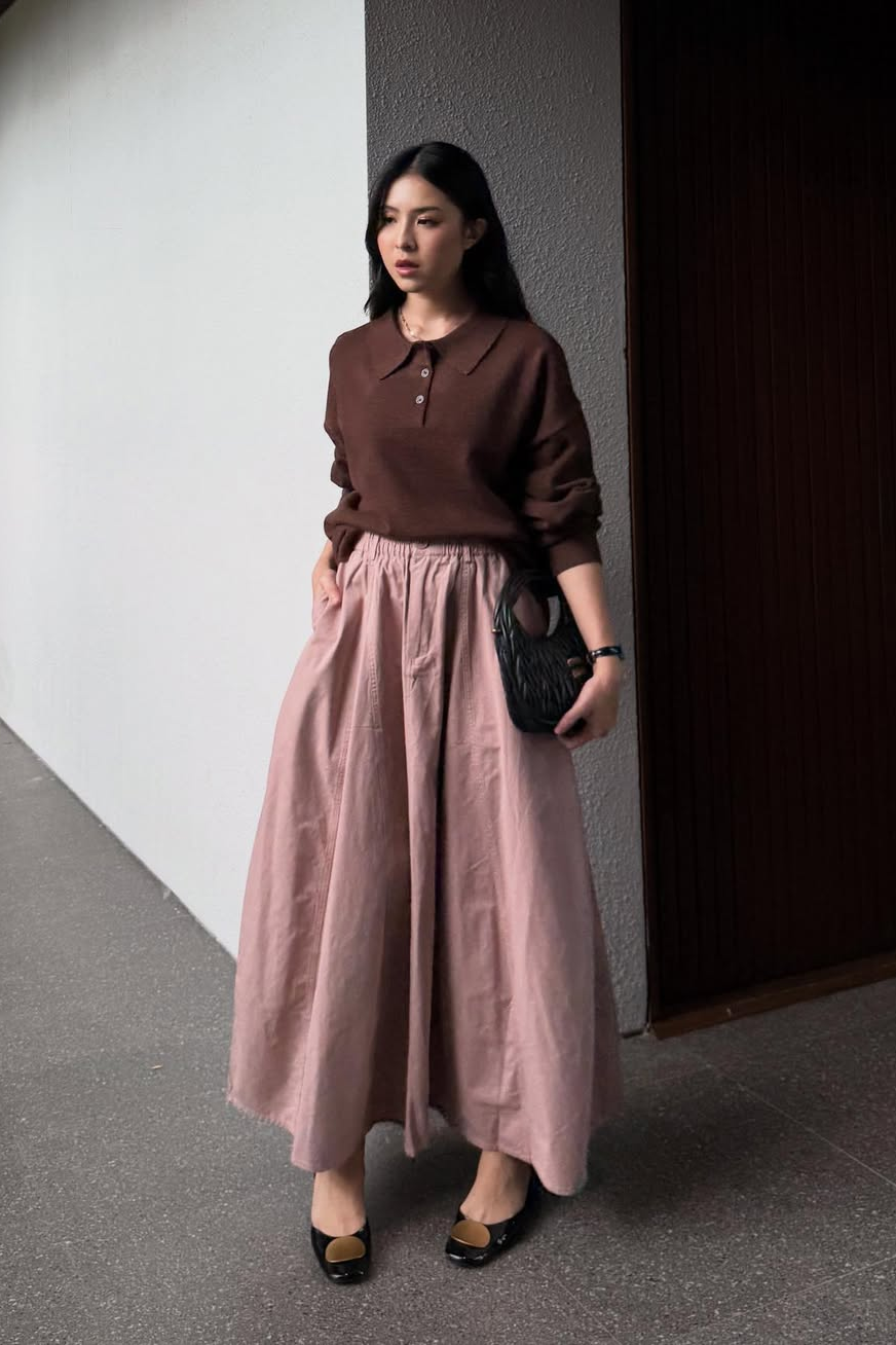 Rown Skirt - Bawahan Wanita Unique Bahan Cotton HQ