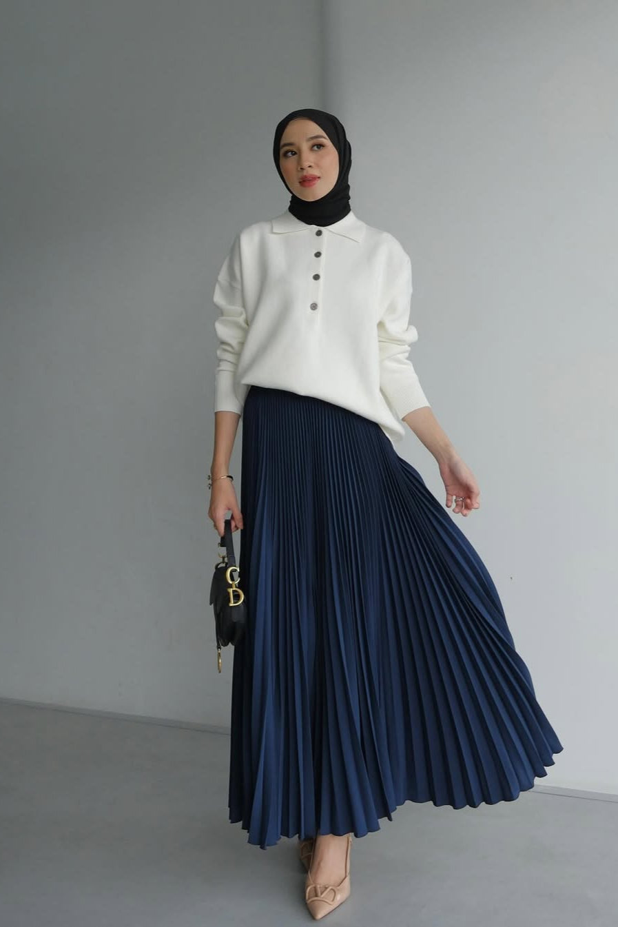Atala Basic Skirt - Rok Plisket Maxi Polos