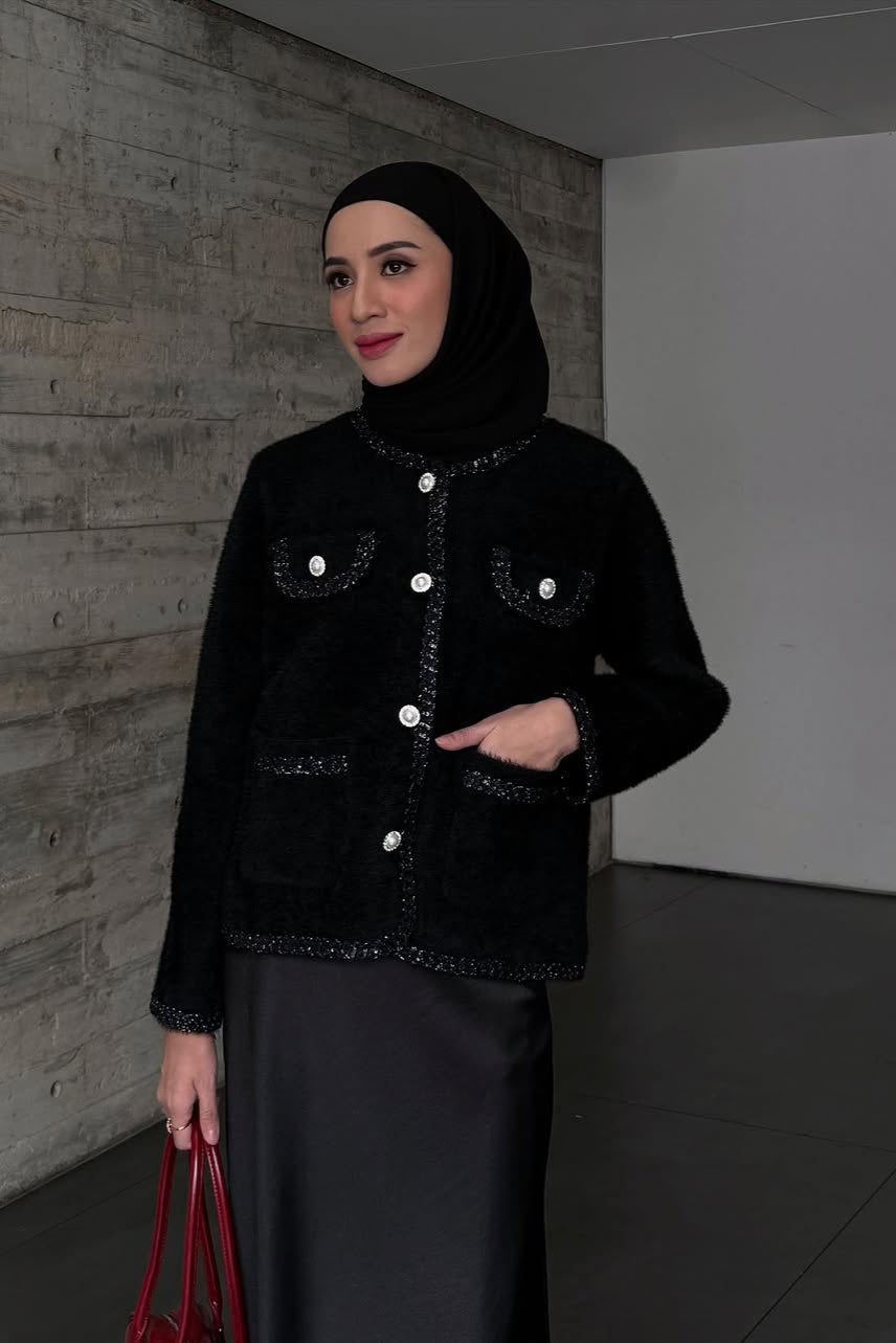 Seoul Cardy - Cardigan Berkancing Wanita Bahan Knit