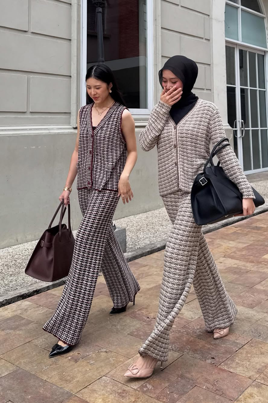 Ara Series - Atasan Bawahan Vest Bahan Cotton Knit Premium