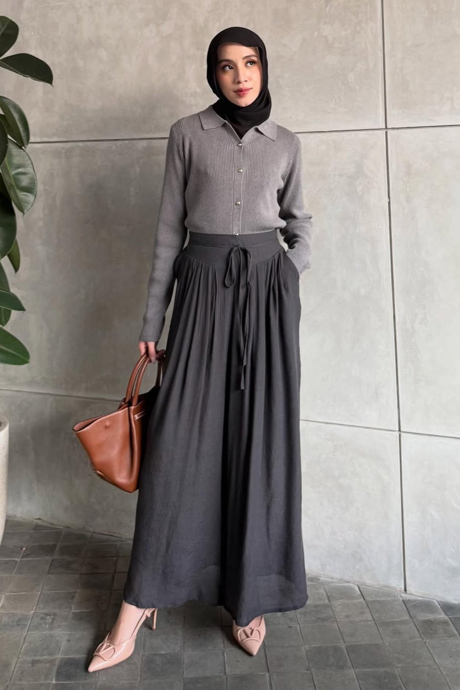 Thai Cullote - Bawahan Wanita Bahan soft Crinkle