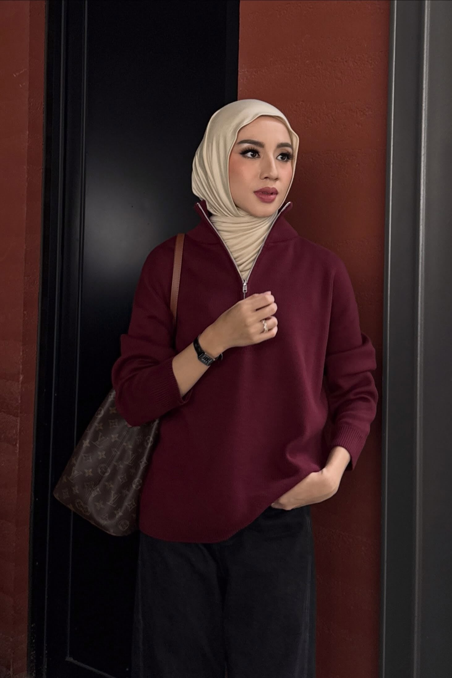 Alpine Knit Sweater - Sweater Rajut Tebal Wanita Gaya Resort Winter Premium