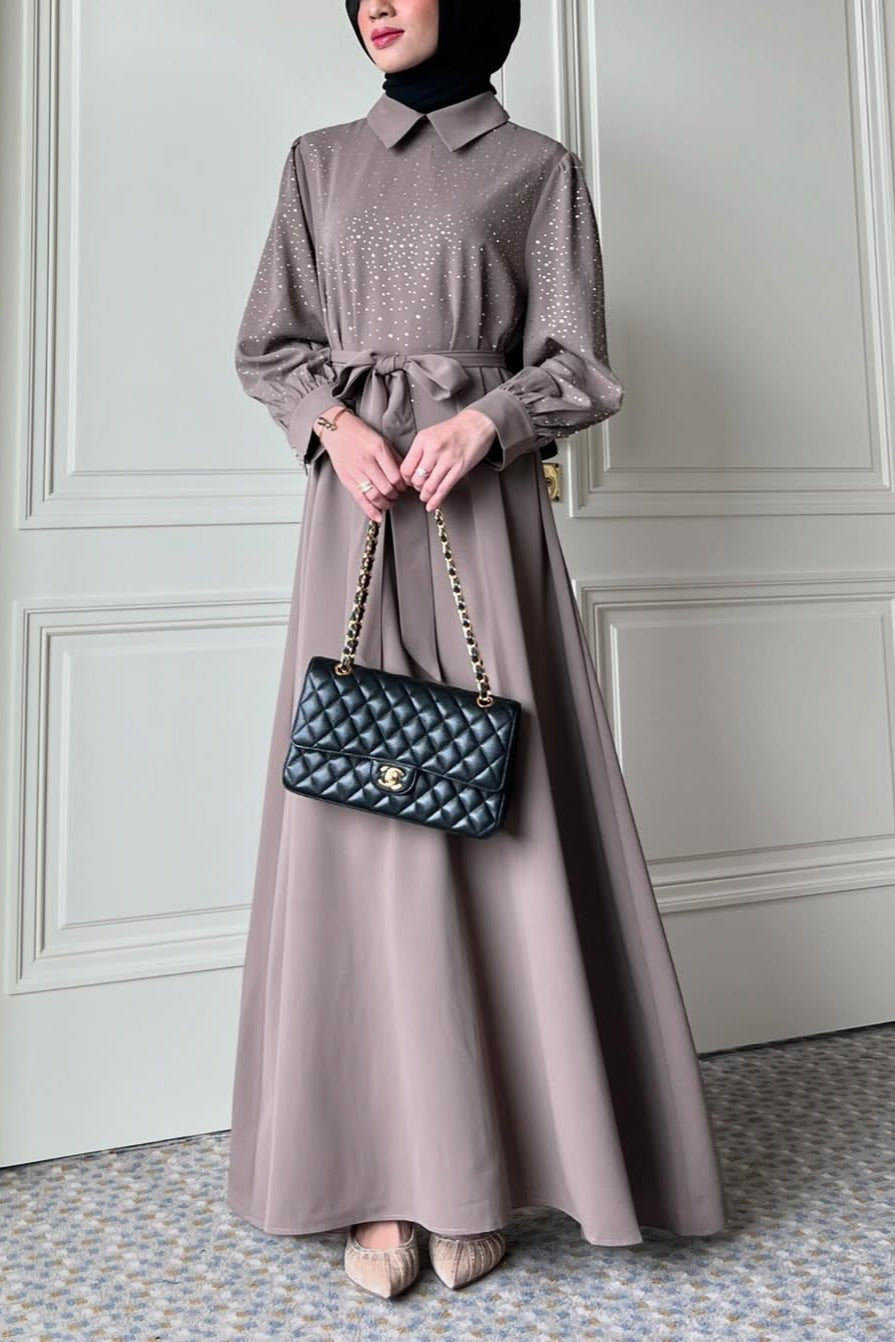 Elma Dress - Maxi Dress Motif Glitter Bahan Soft Crepe
