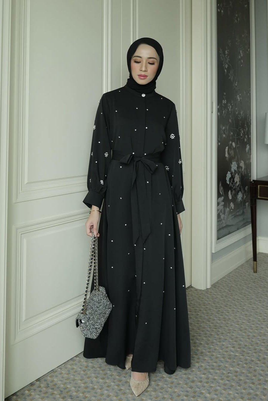 Luma Dress - Dress Manik Manik Bahan Soft Crepe