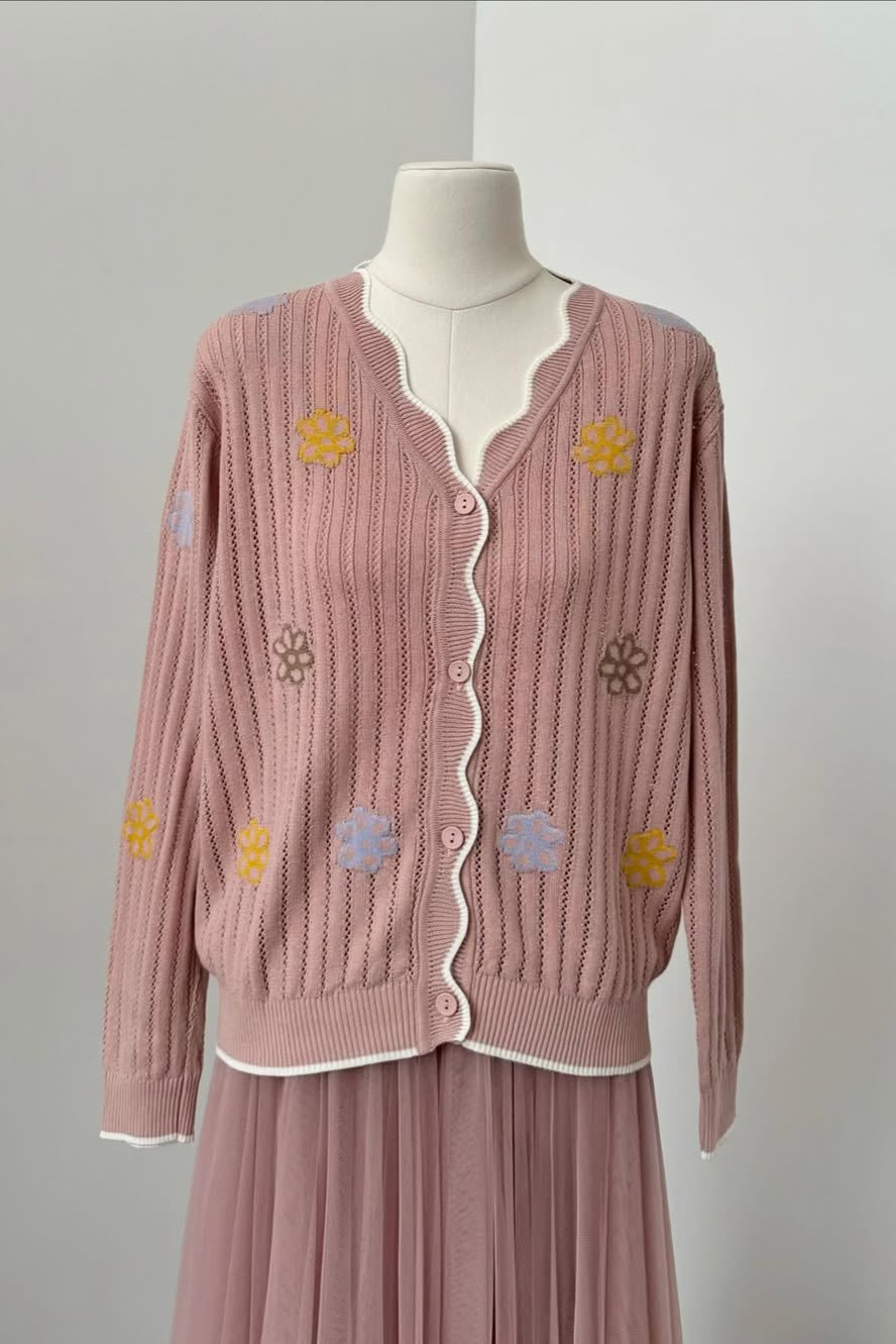 Bloom Cardy - Cardigan Berkancing Wanita Bahan Knit