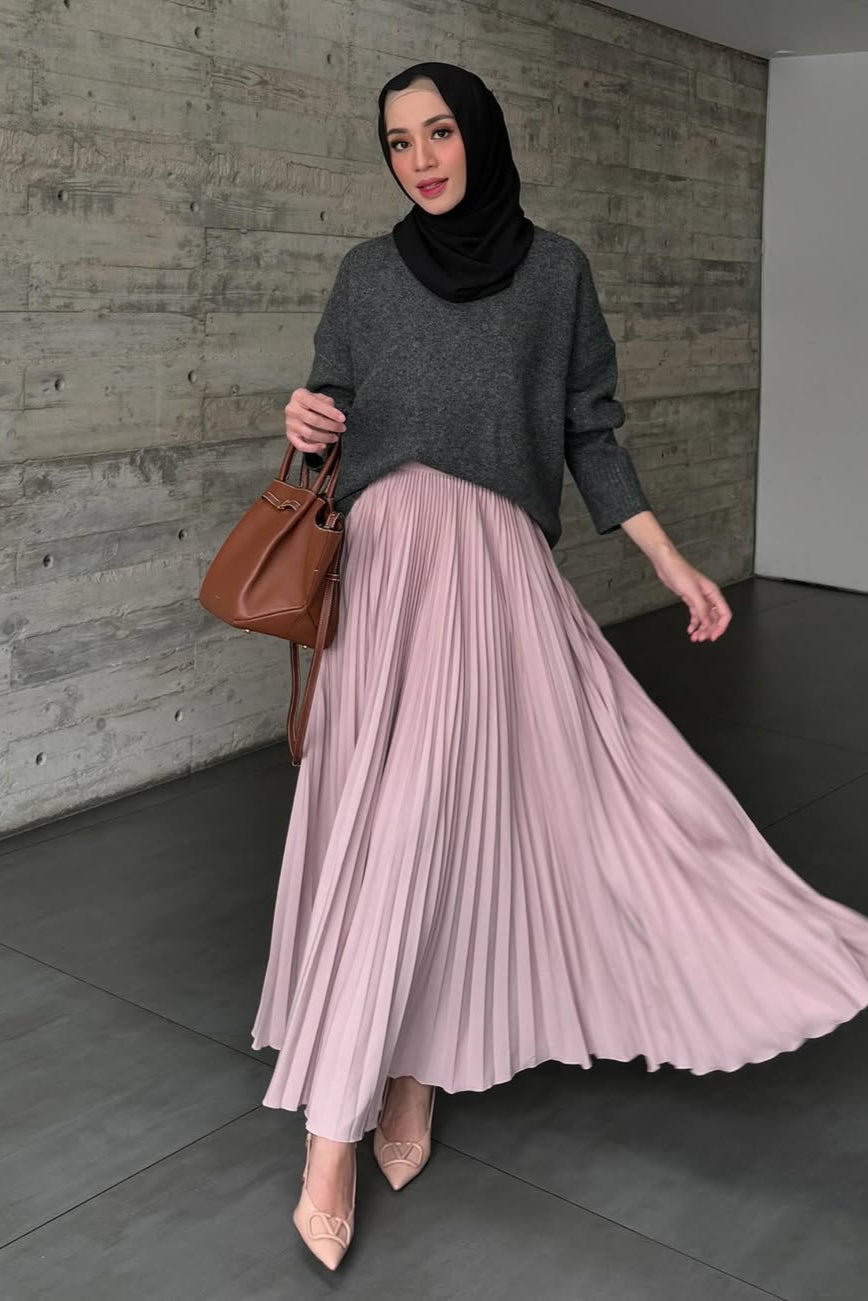 Atala Basic Skirt - Rok Plisket Maxi Polos