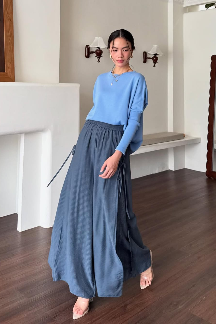 Thalia Cullote - Bawahan Wanita Nyaman Elegant Dengan Aksen Tali