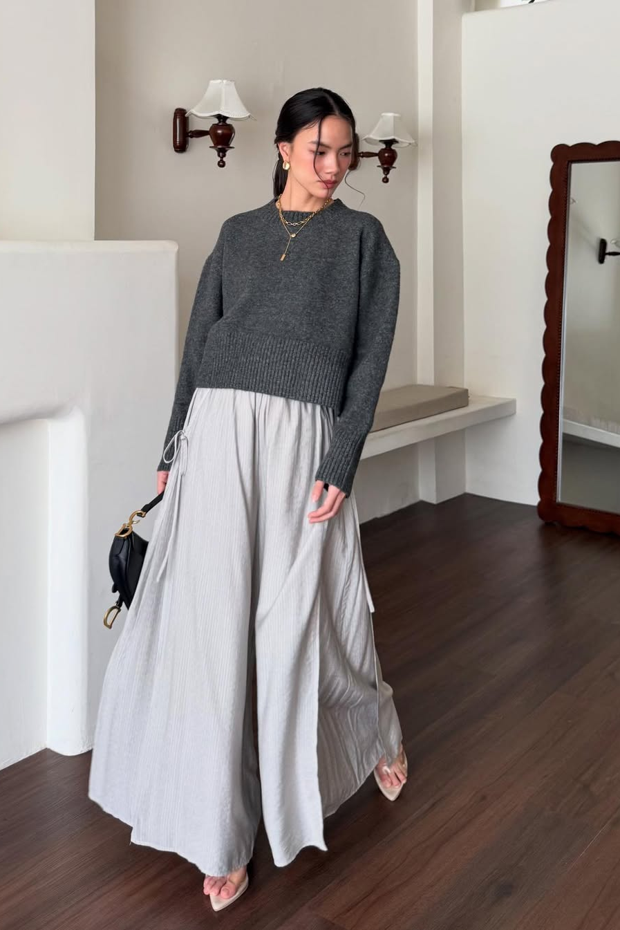 Thalia Cullote - Bawahan Wanita Nyaman Elegant Dengan Aksen Tali