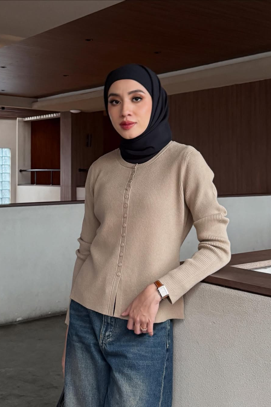 Teddy Sweater - Sweater Wanita Berkancing Bahan Knit premium