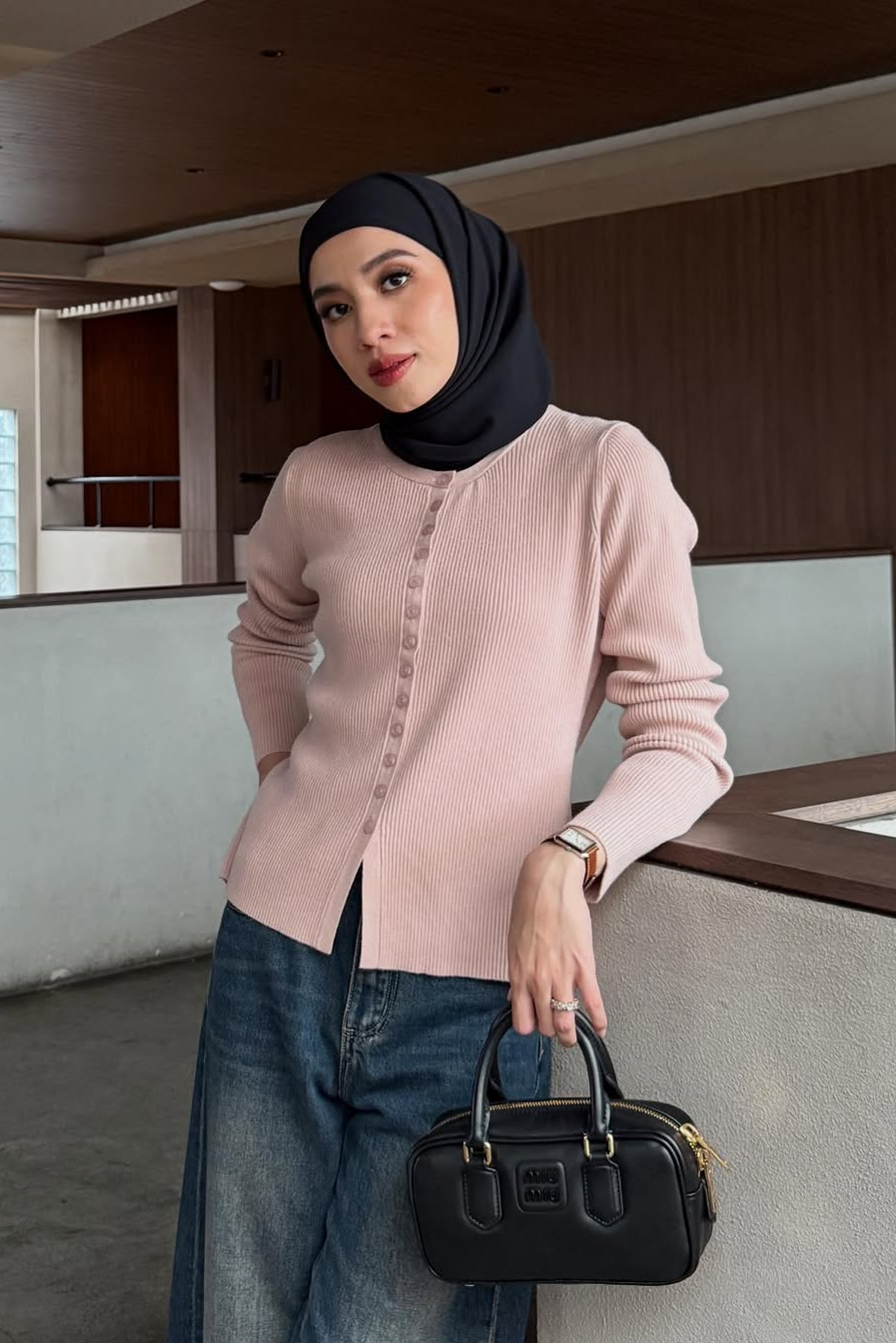 Teddy Sweater - Sweater Wanita Berkancing Bahan Knit premium