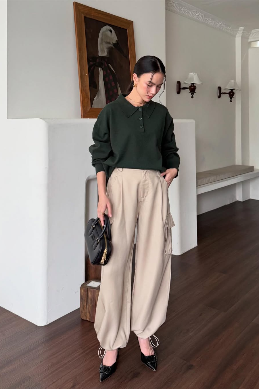 Urban Cargo Pants - Celana Cargo Wanita Bahan Semi Cotton Linen Soft