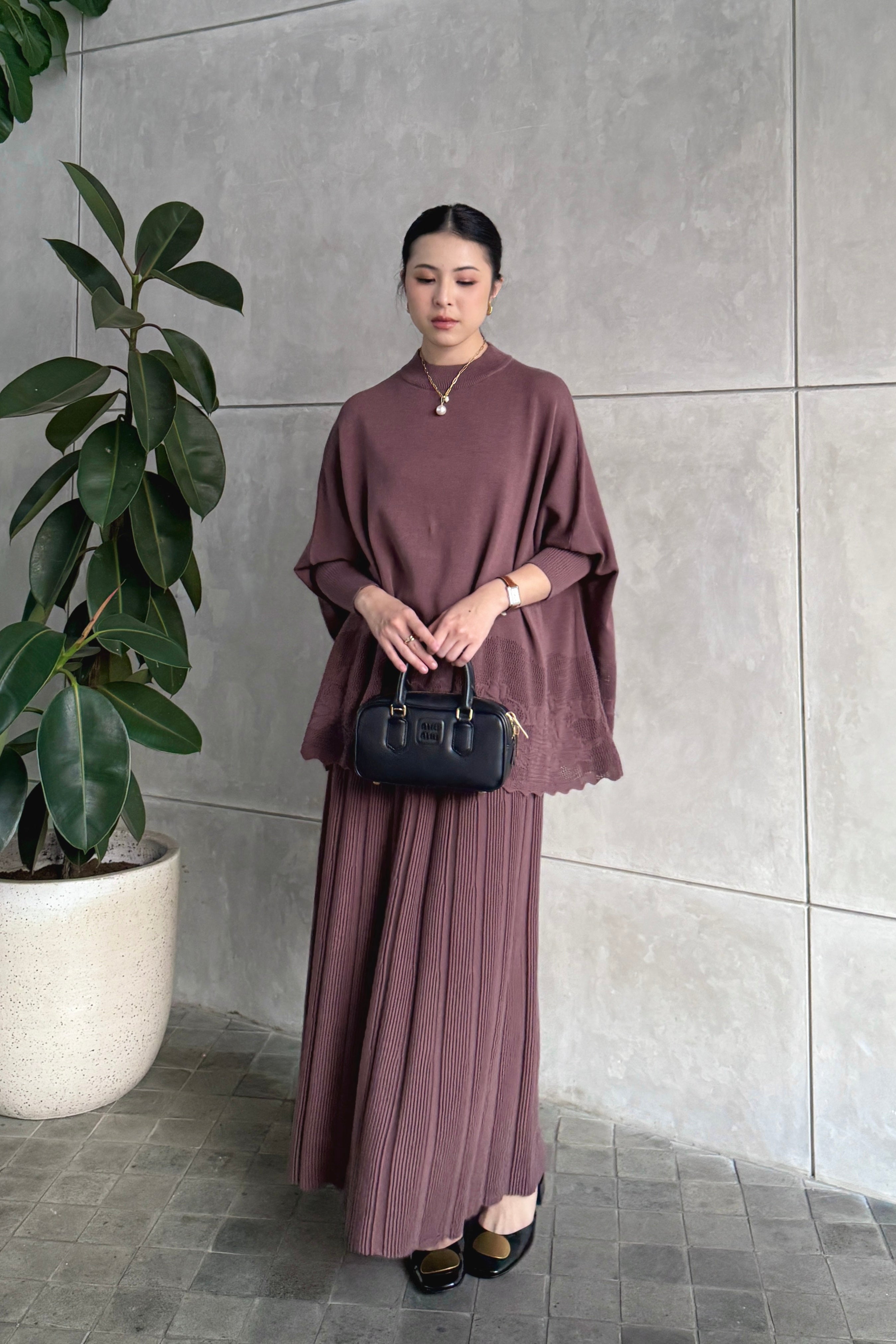 Baia Audrey Series - One Set Atasan dan Rok Knit Wanita