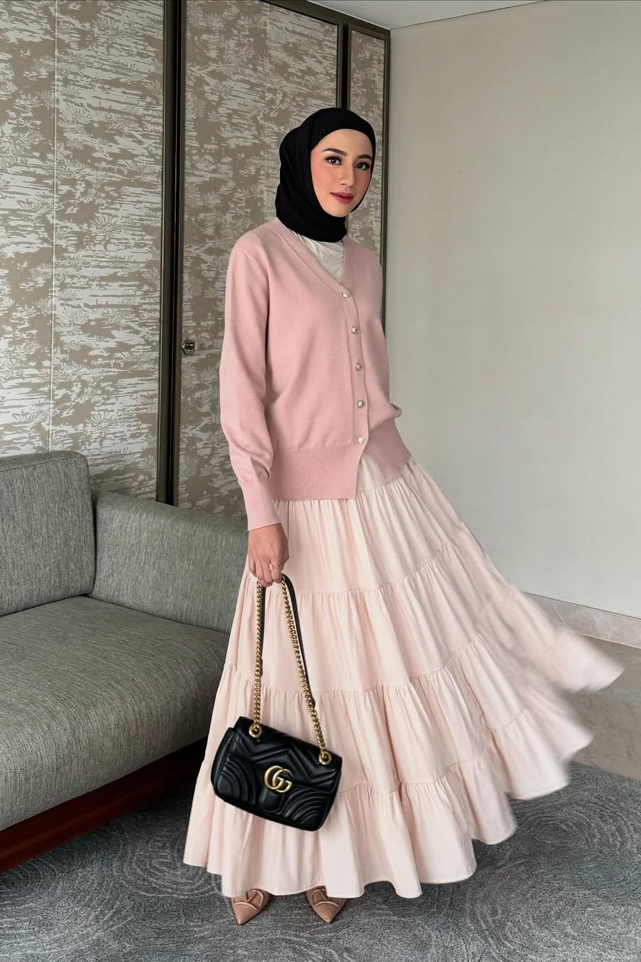 Amara Skirt - Rok Rempel Panjang Wanita Full Furing