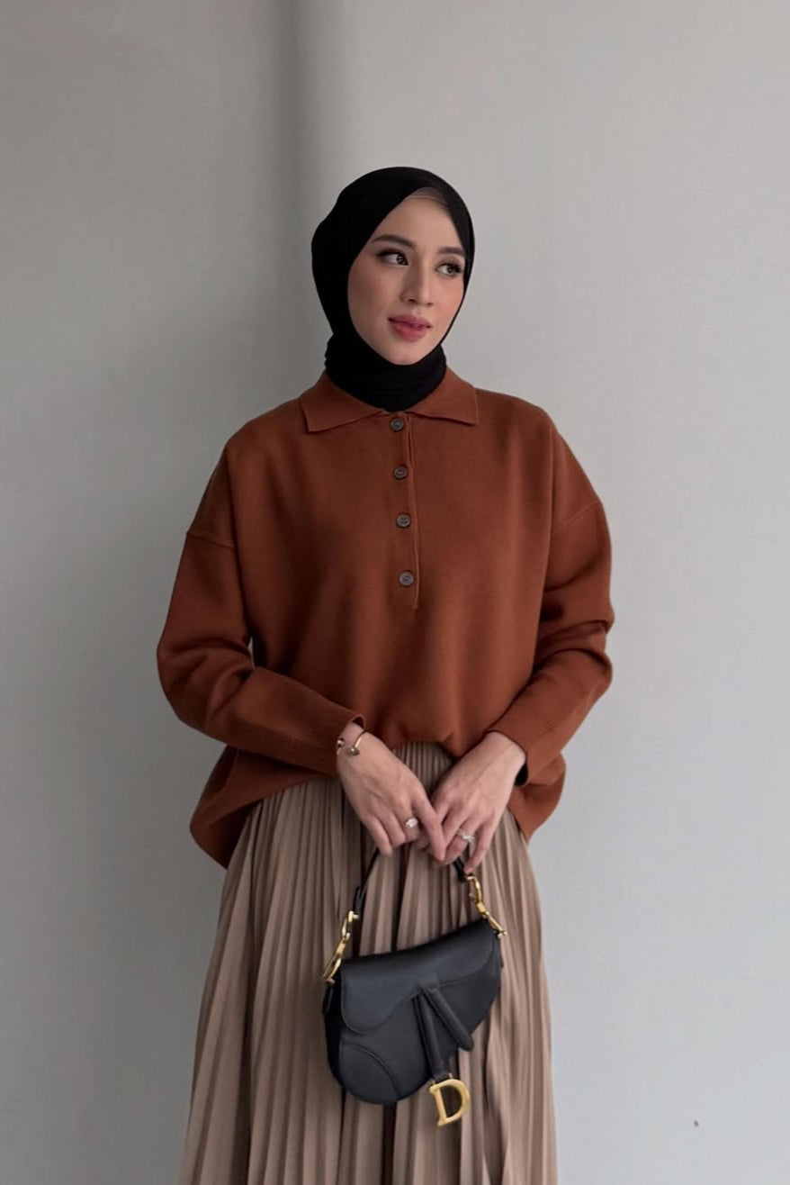 Lacos Sweater - Atasan Sweater Wanita Bahan Knit Premium