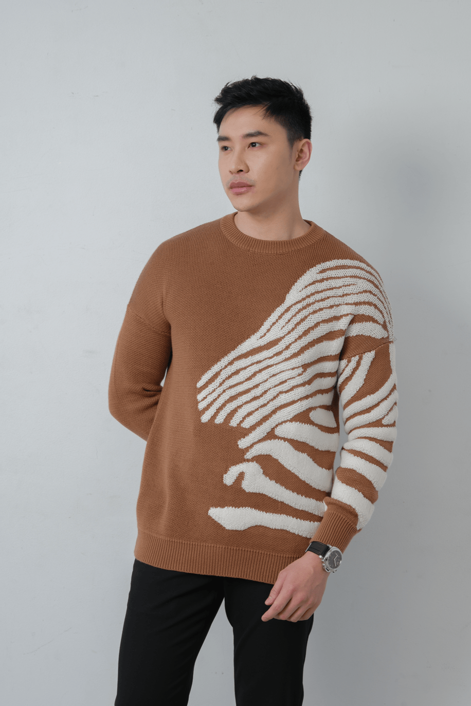 Cozy Knit Sweater - Brown - Sweater Rajut Halus Nyaman Berkualitas