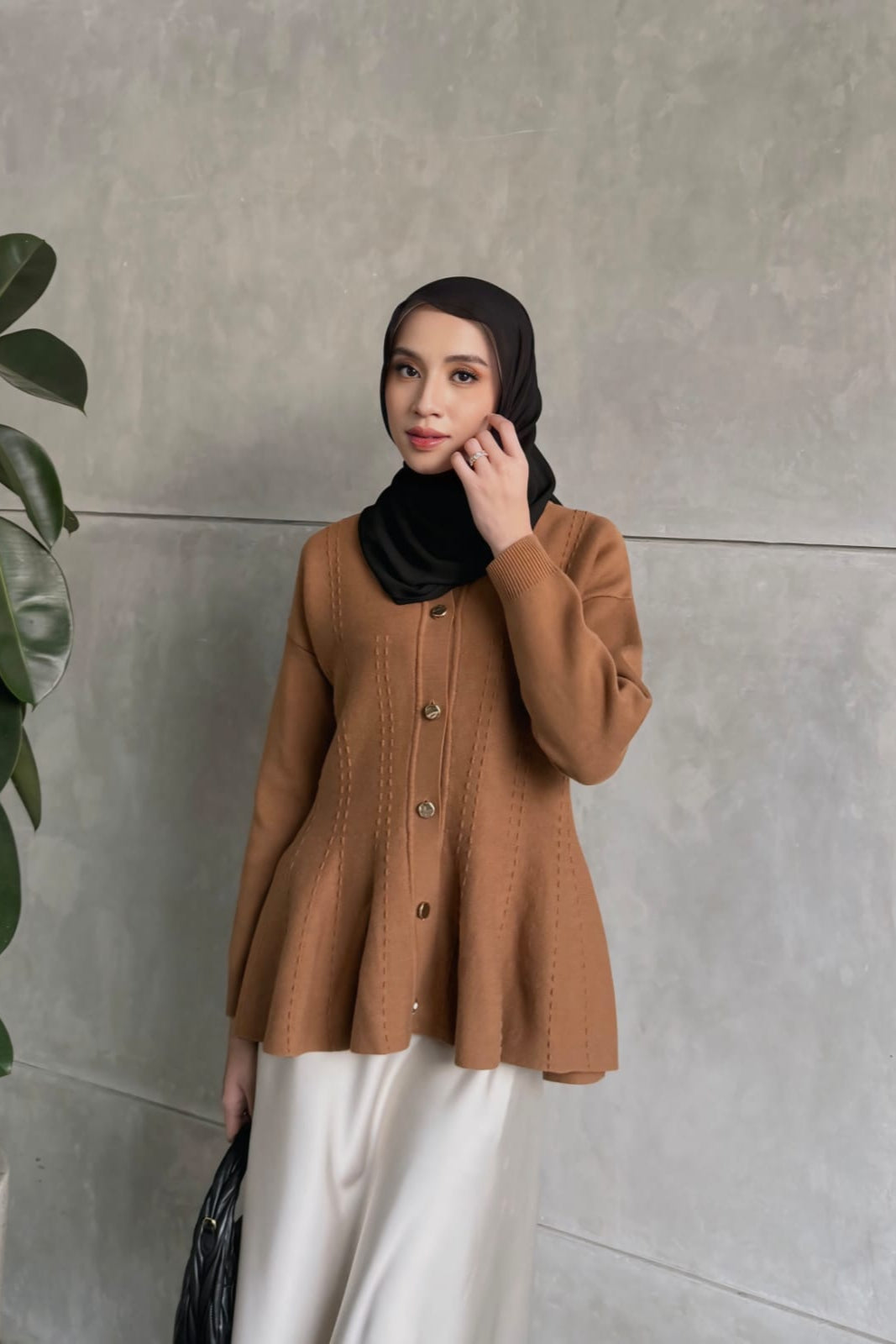 Cheer Cardy - Atasan Wanita Bahan Knit Full Kancing
