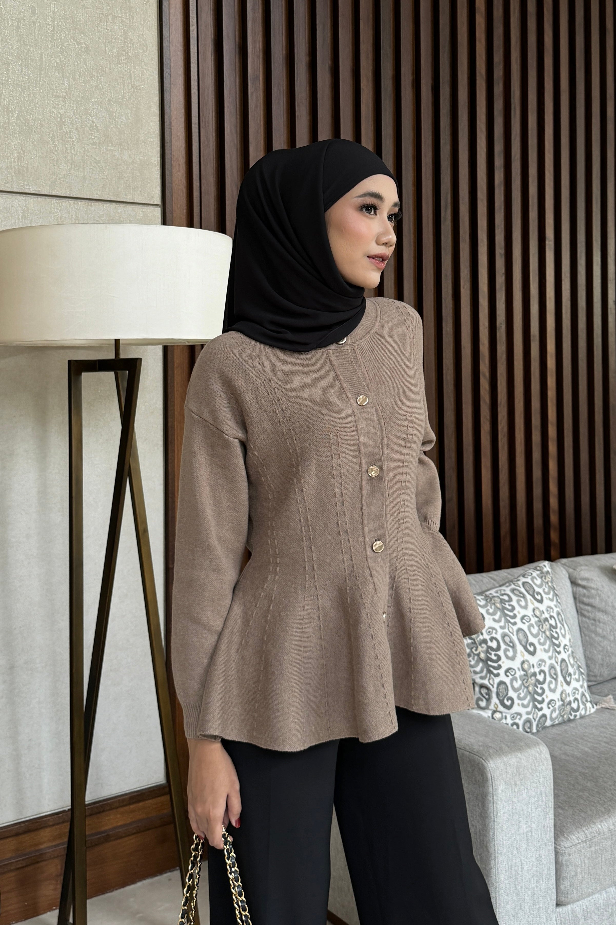 Cheer Cardy - Atasan Wanita Bahan Knit Full Kancing
