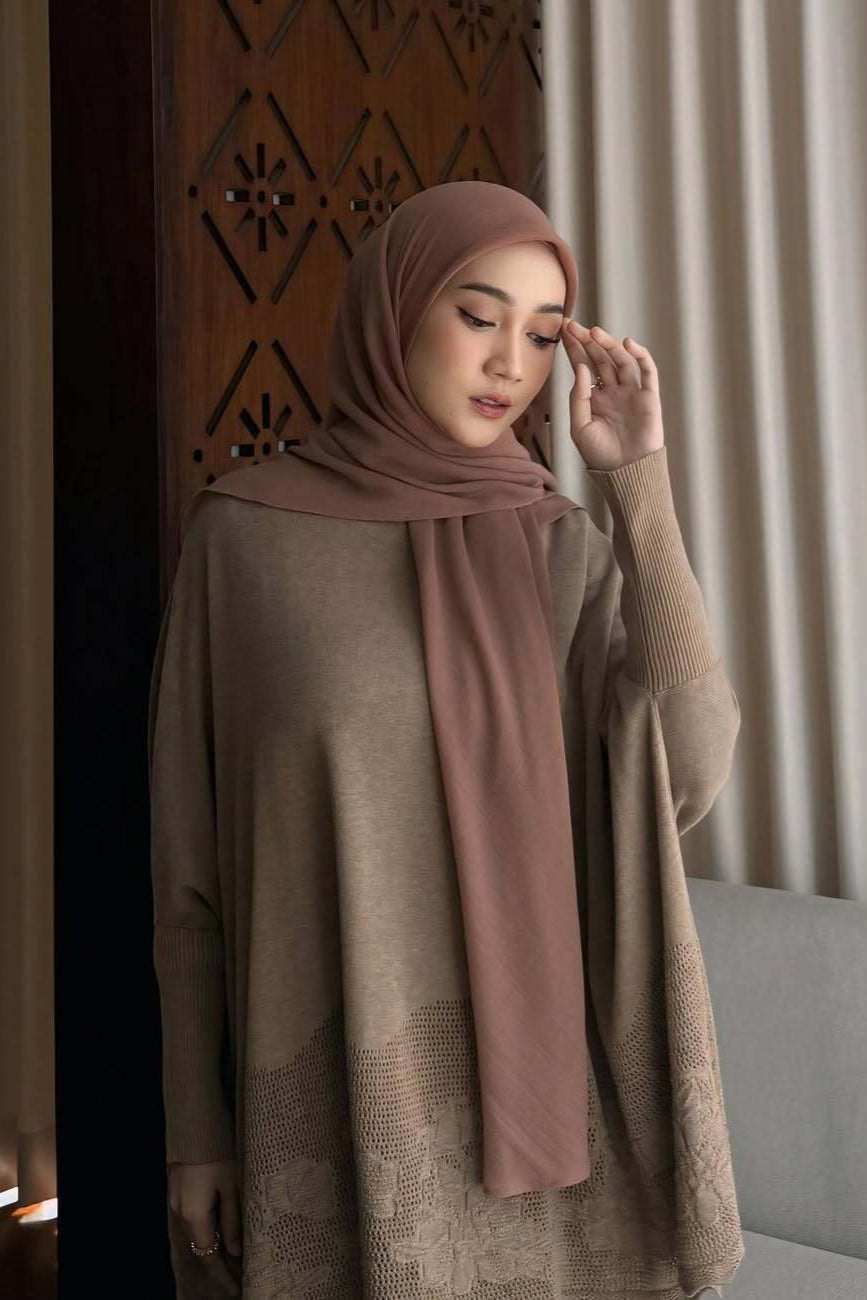 Hijab Square Oval Shawl - Hijab Pashmina Bahan Voal