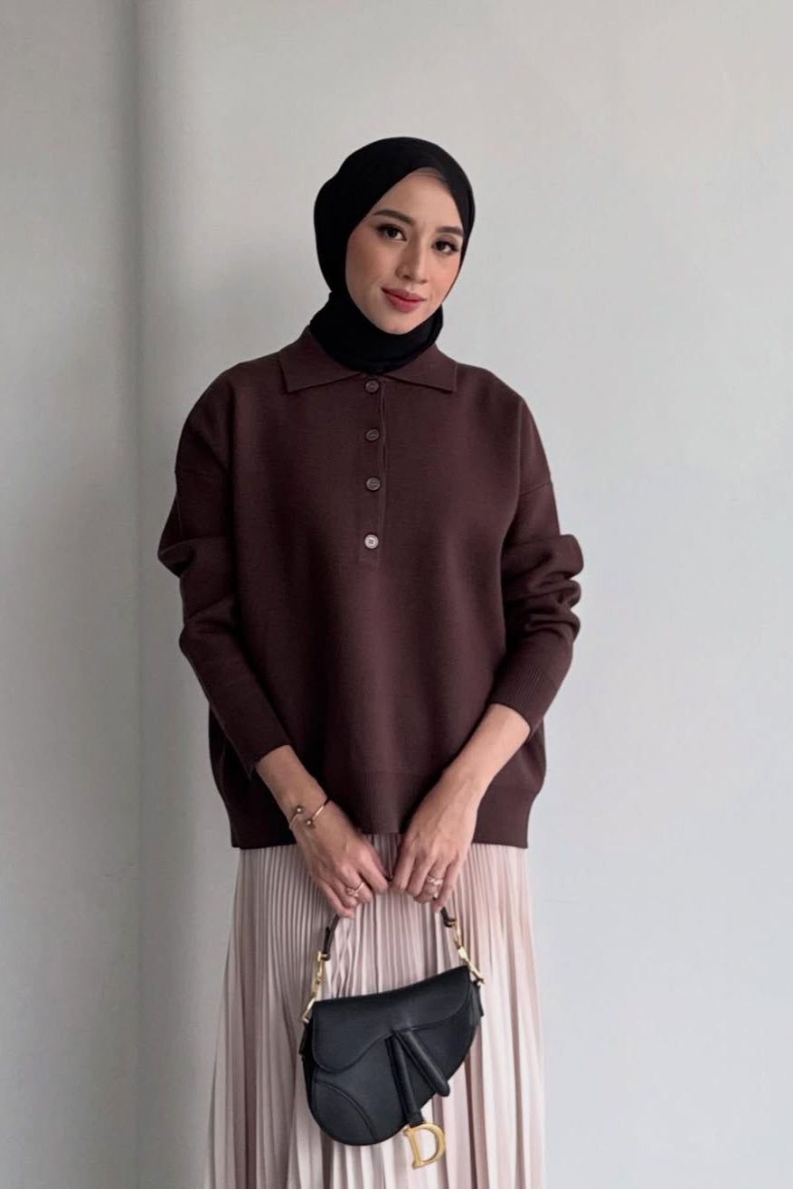 Lacos Sweater - Atasan Sweater Wanita Bahan Knit Premium